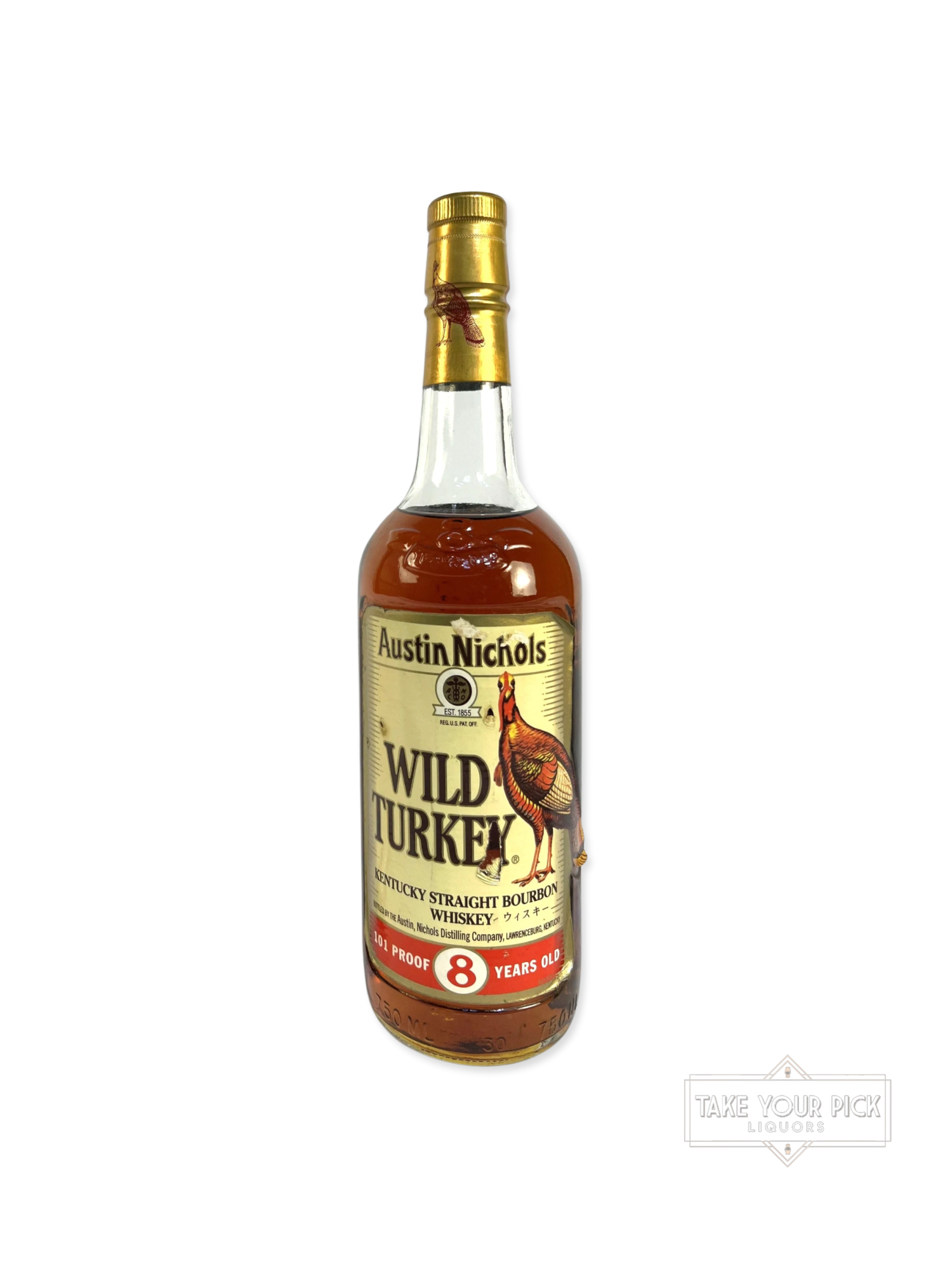 Wild Turkey 8/101 1998 750ml - 101 Proof - Bottle Front