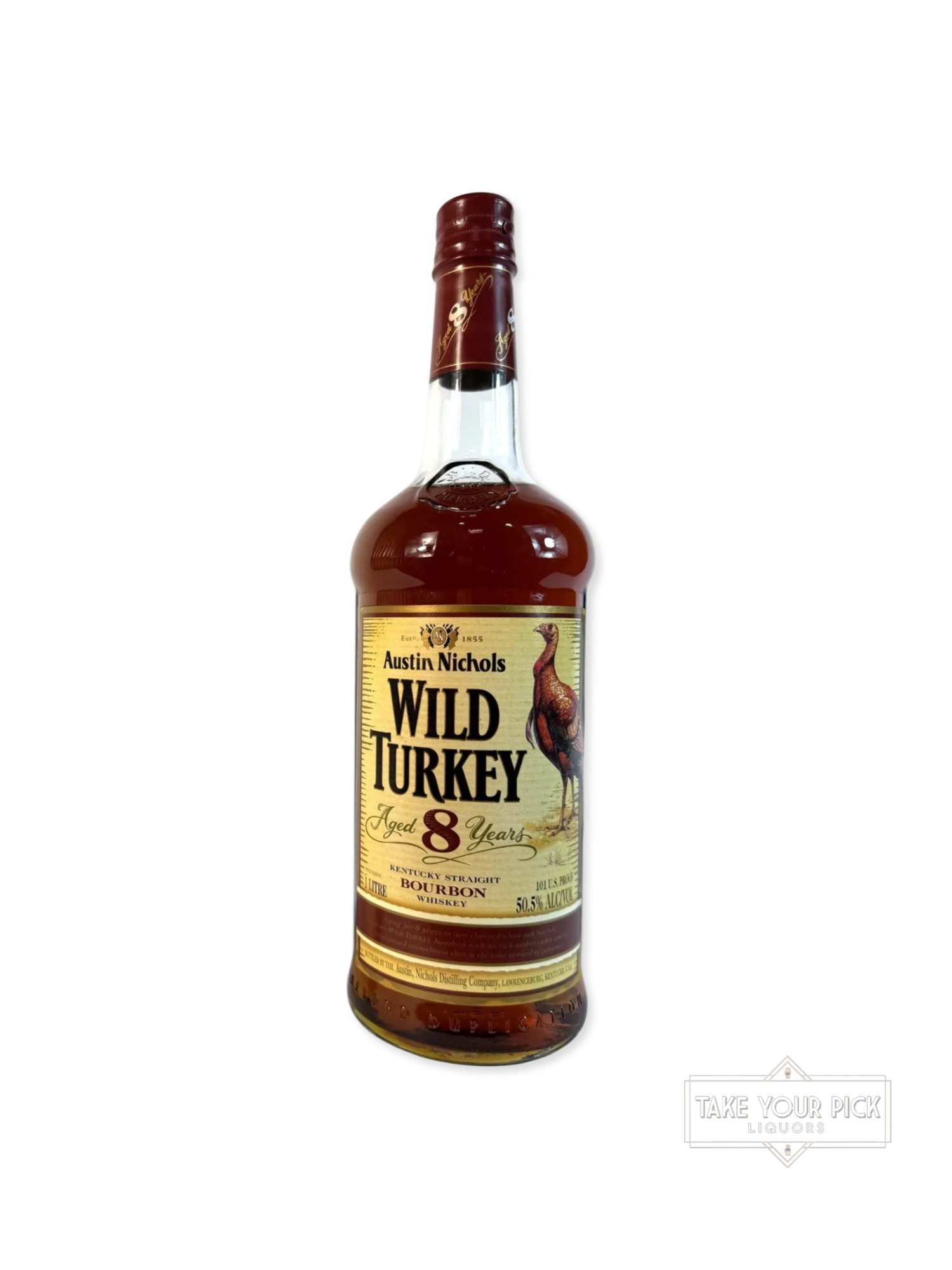 Wild Turkey 8/101 2002 - 101 Proof - Bottle Front