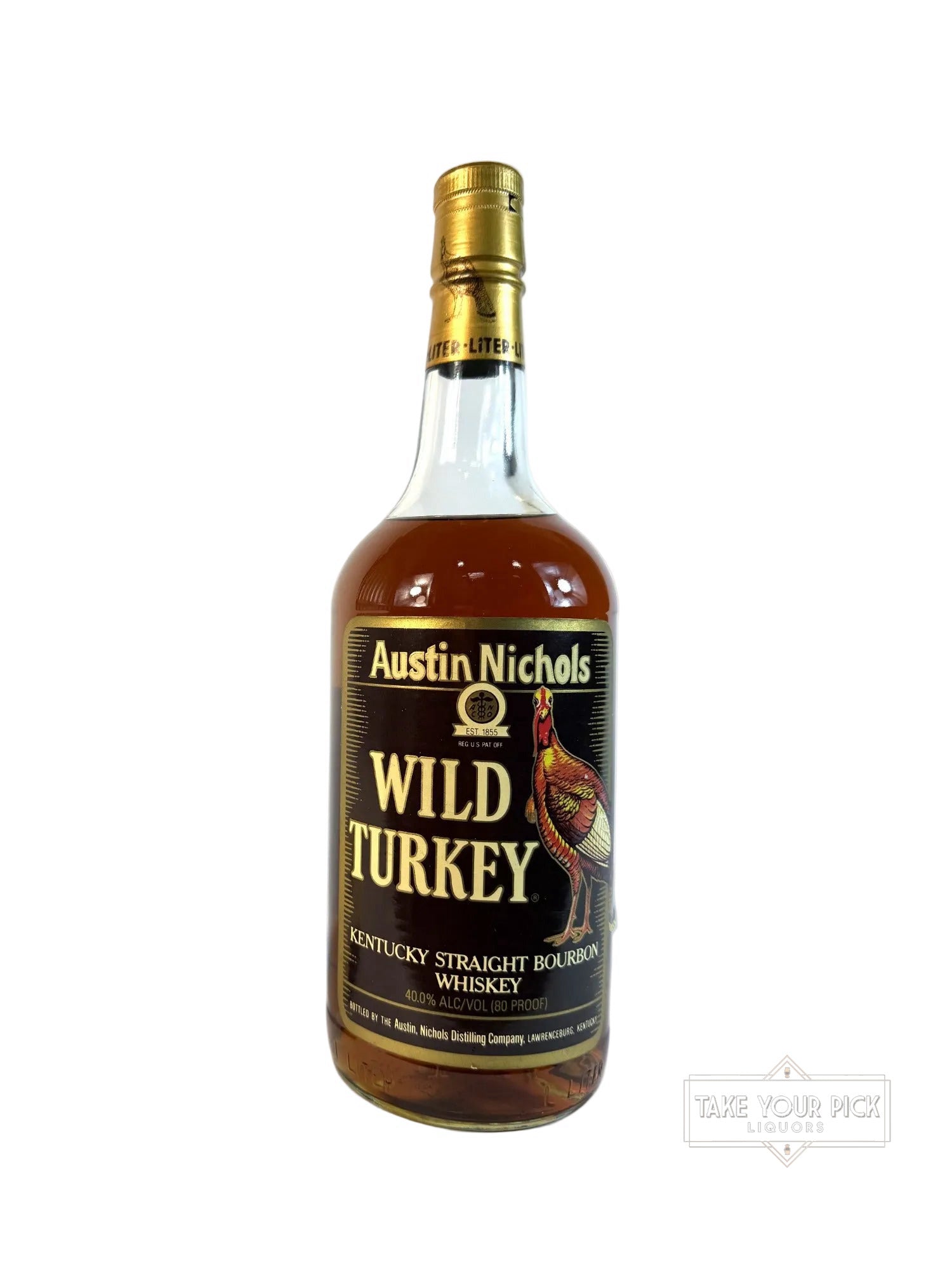 Wild Turkey Brown Label 80pf. 1995 Liter - 80 Proof