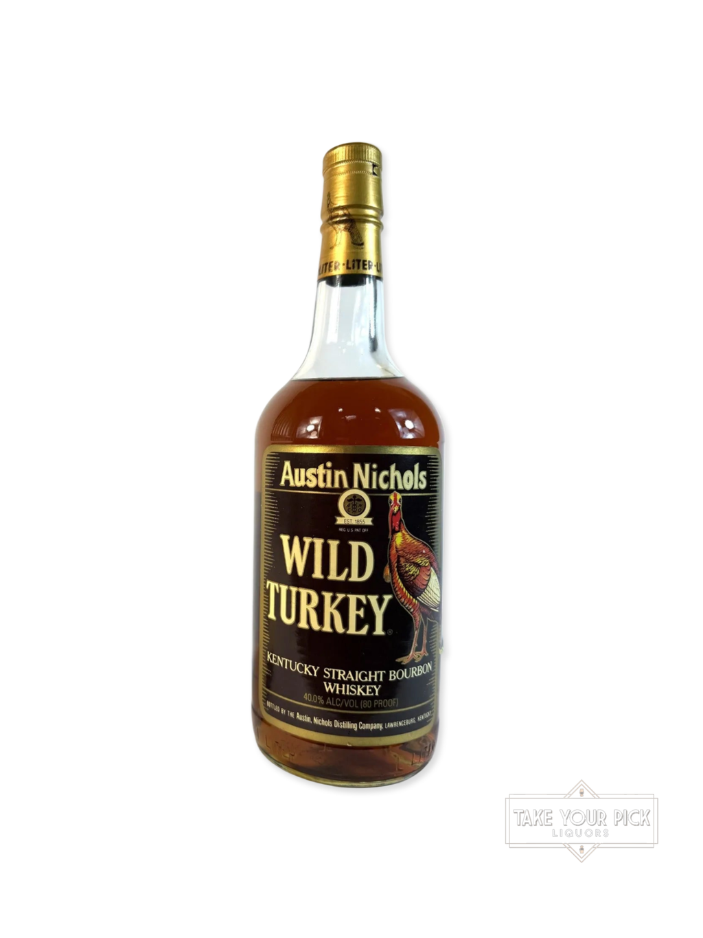 Wild Turkey Brown Label 80pf. 1995 Liter - 80 Proof - Bottle Front