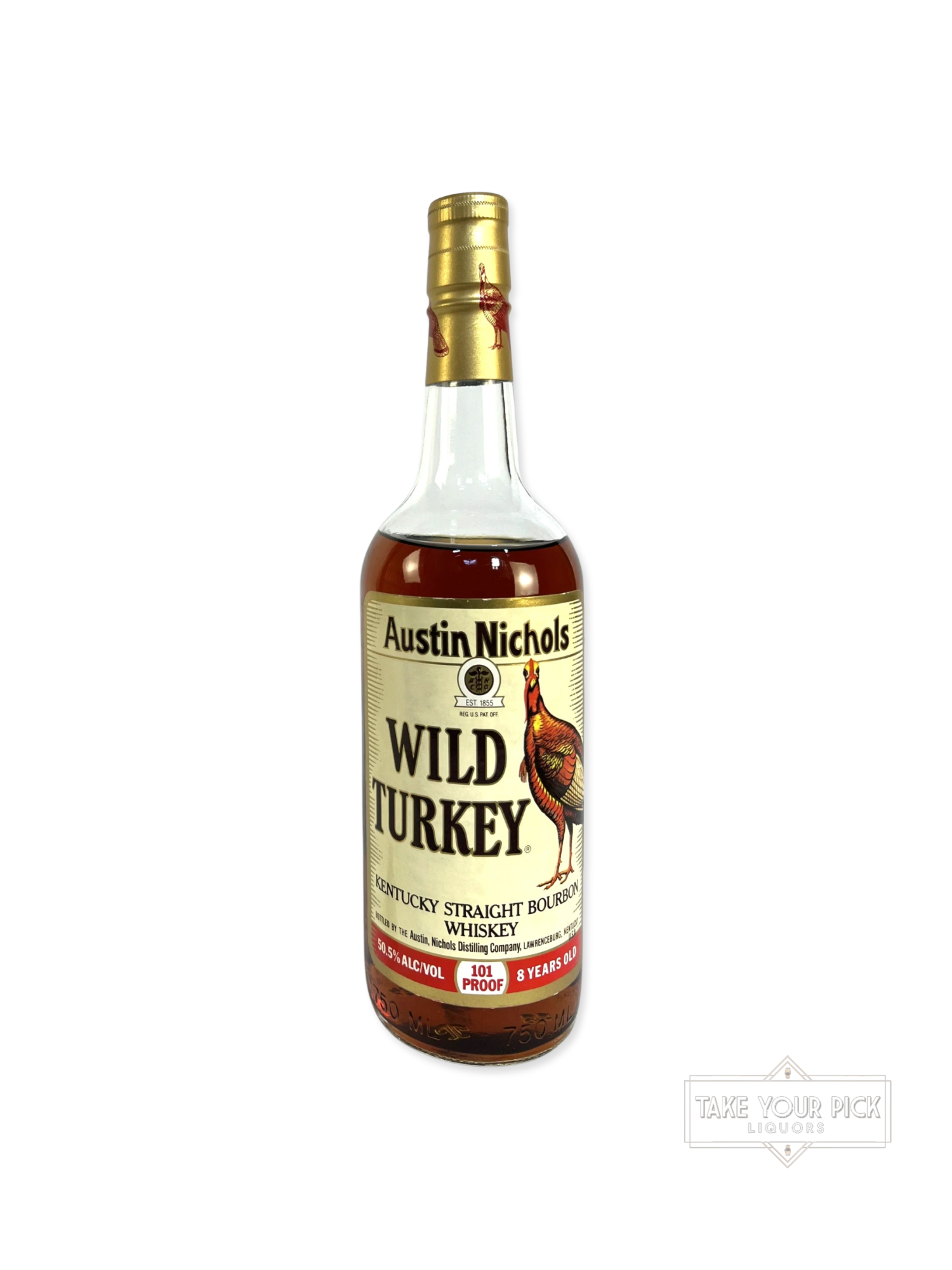 Wild Turkey Kentucky Straight Bourbon Whiskey 1992 - 101 Proof - Bottle Front
