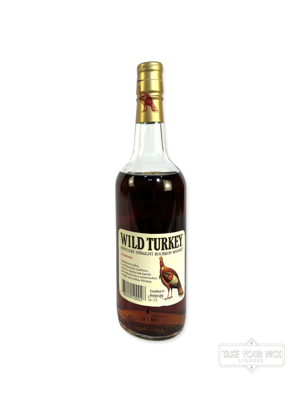 Wild Turkey Kentucky Straight Bourbon Whiskey 1992 - 101 Proof - Bottle Back