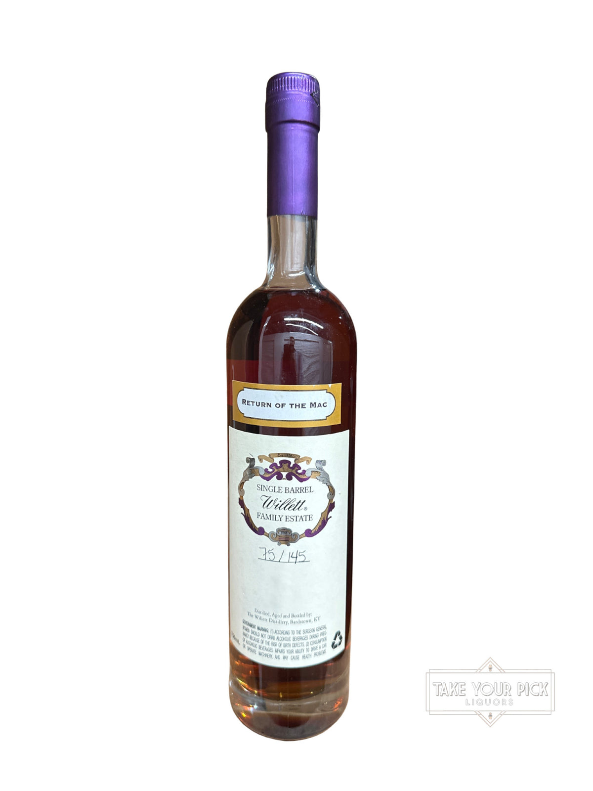 Willett 5 Year Single Barrel Select (Return Of The Mac) 129.8 Proof 750ml