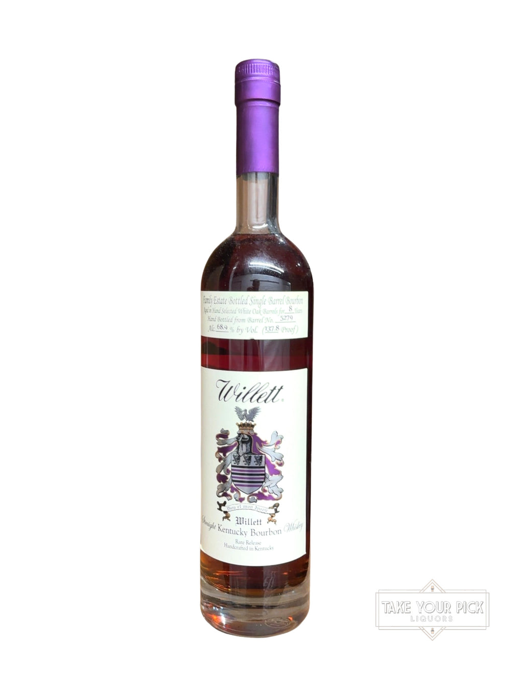 Willett 8 Year Single Barrel Select (Jack Rose-Old Bowie) Bourbon 137.8 Proof 750ml