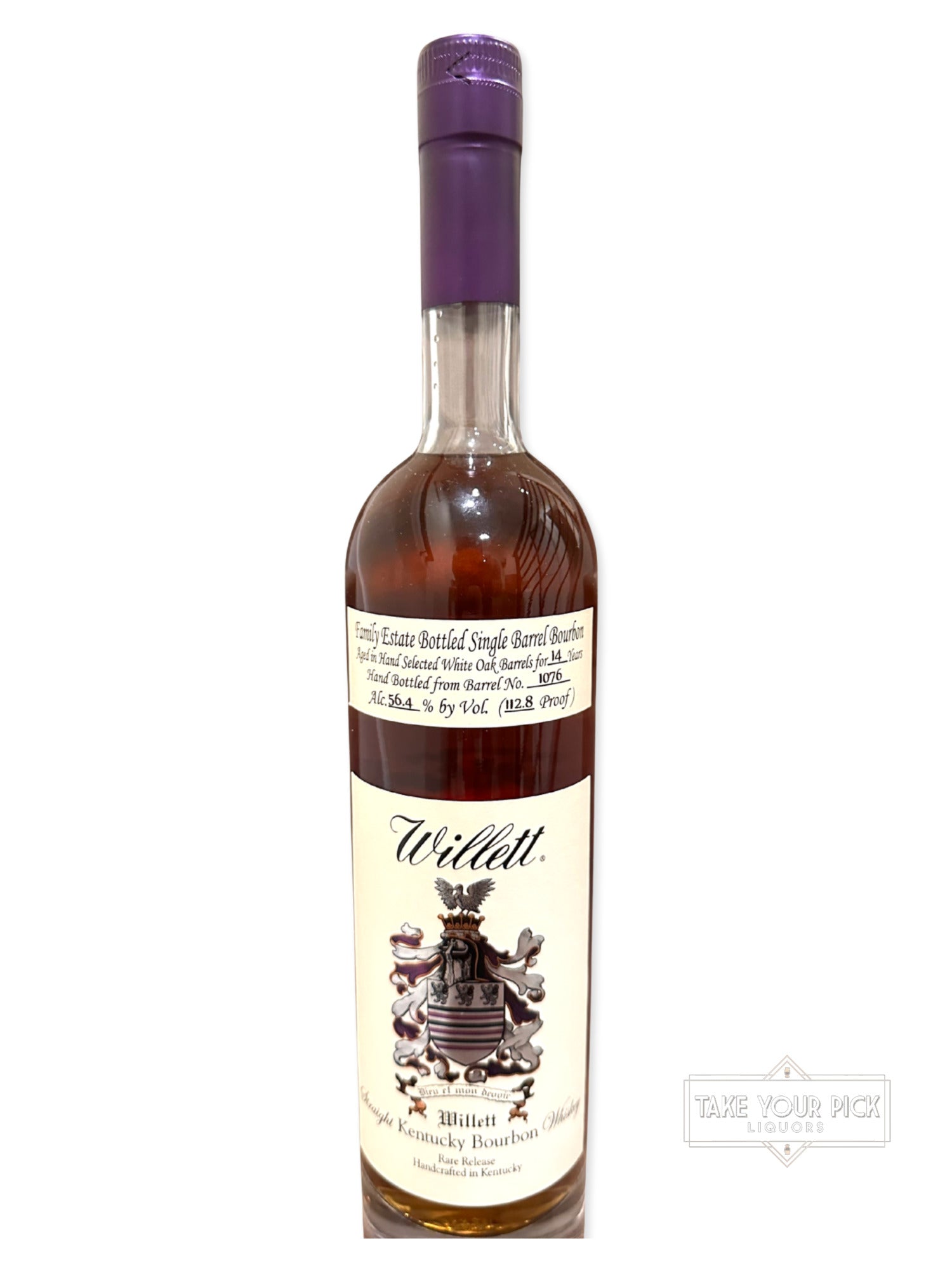 Willett Family Estate 14 Year Single Barrel Bourbon 112.8 Proof (Barrel 1076)