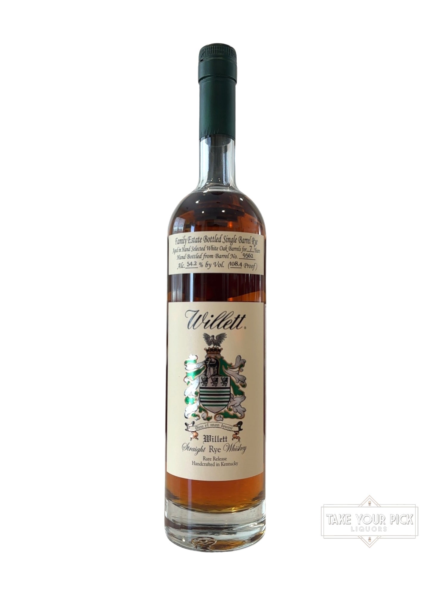 Willett Family Estate Bottled Single Barrel Rye 108.4 Proof 750ml