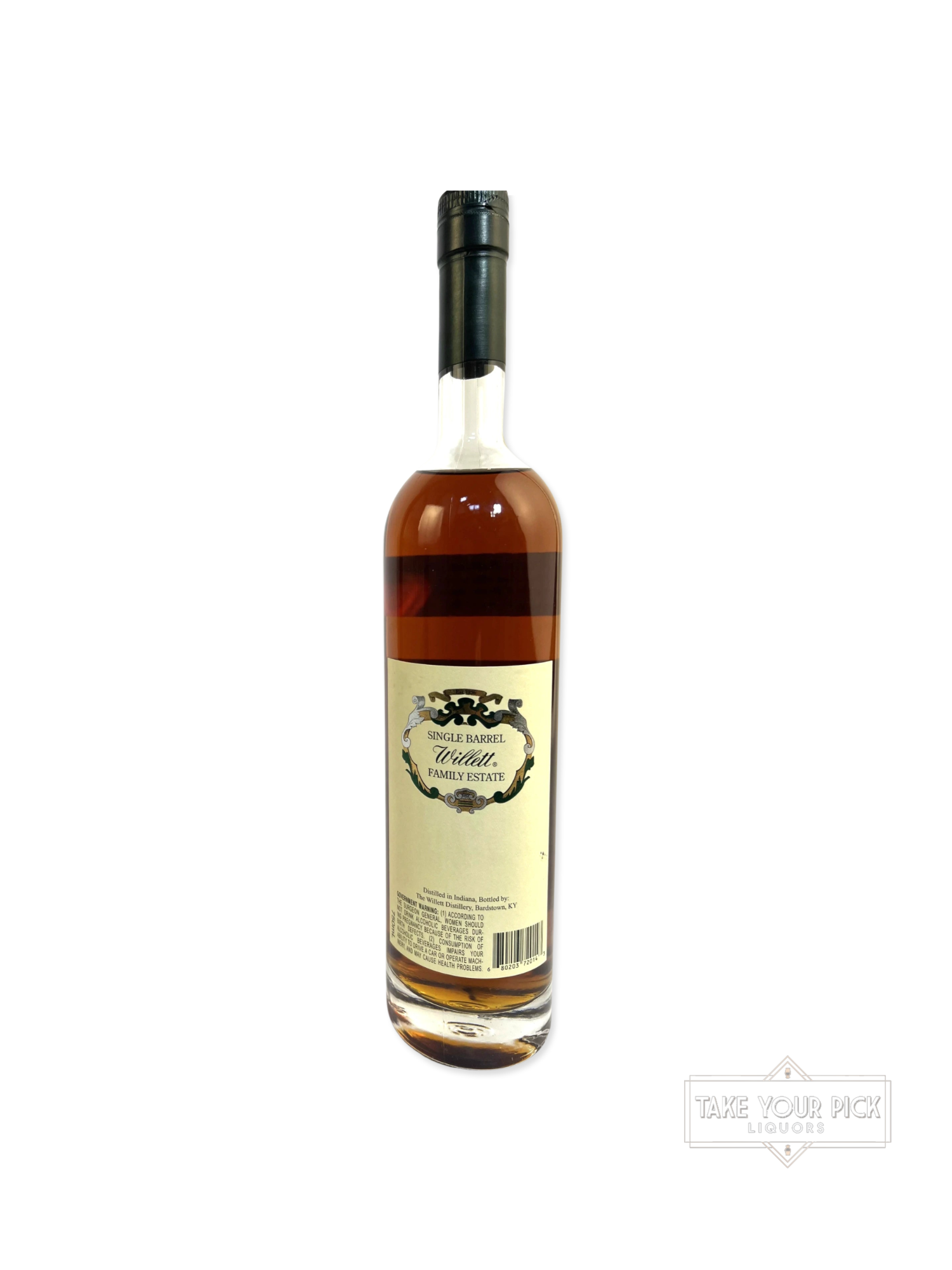 Willett Family Estate Single Barrel 7-year Rye - 119 Proof - Bottle Back
