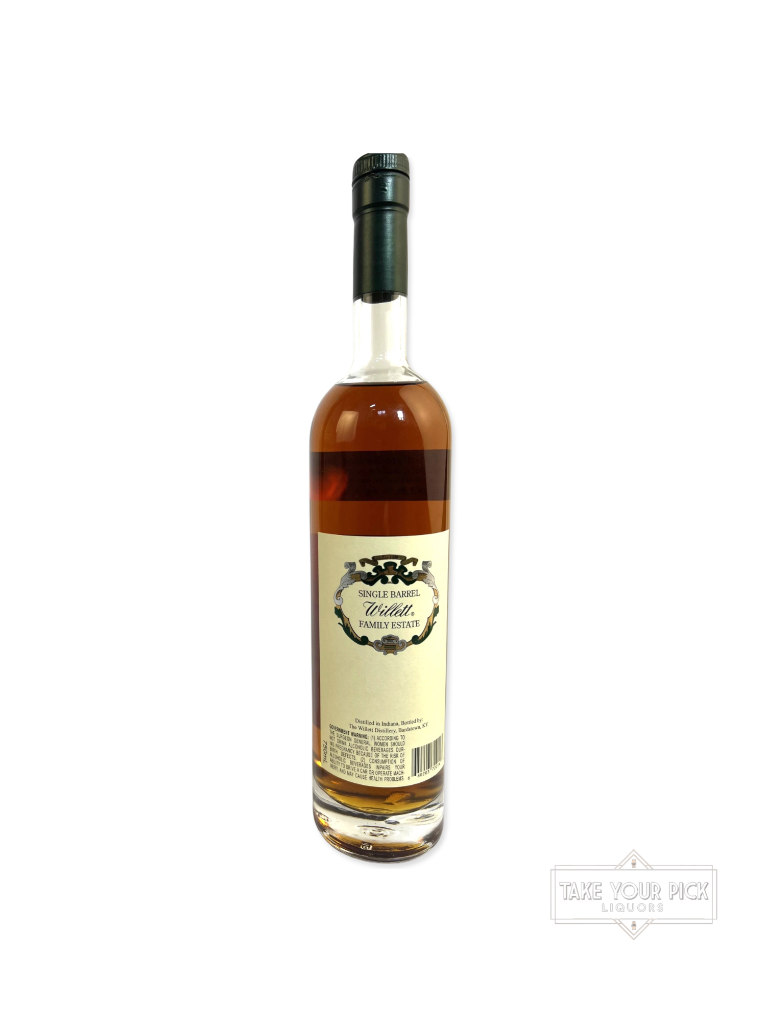 Willett Family Estate Single Barrel Rye 7-year - 115.2 Proof - Bottle Back