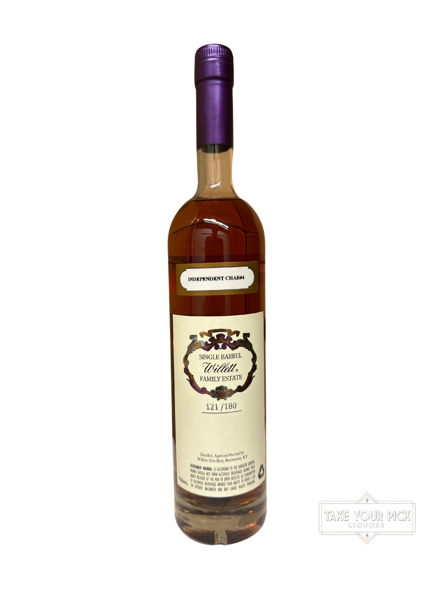 Willett Independent Char #4 Family Estate Bottled Single Barrel Bourbon 126 Proof 750ml