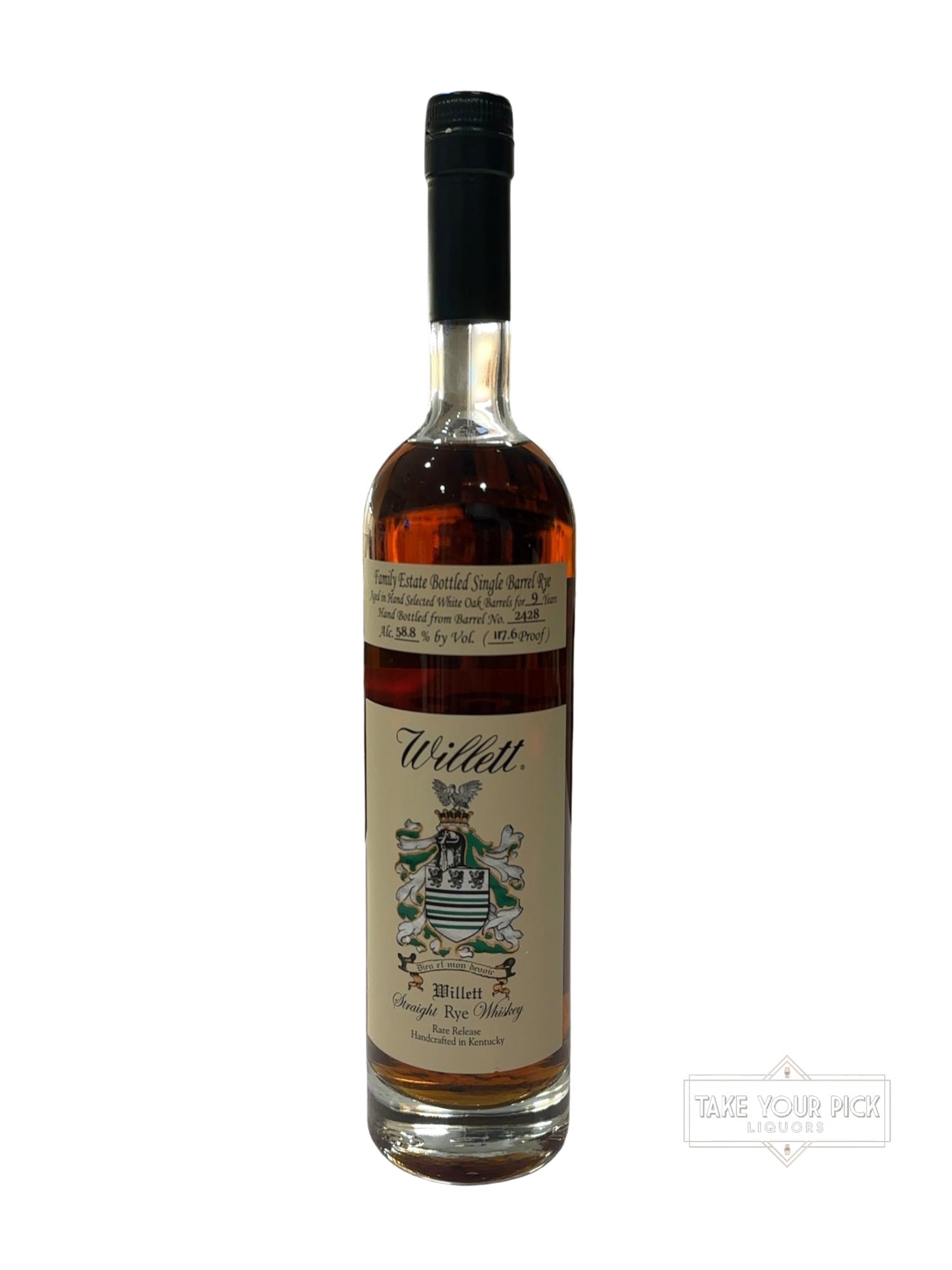 Willett ORC Family Estate Bottled Single Barrel Rye 117.6 Proof 750ml