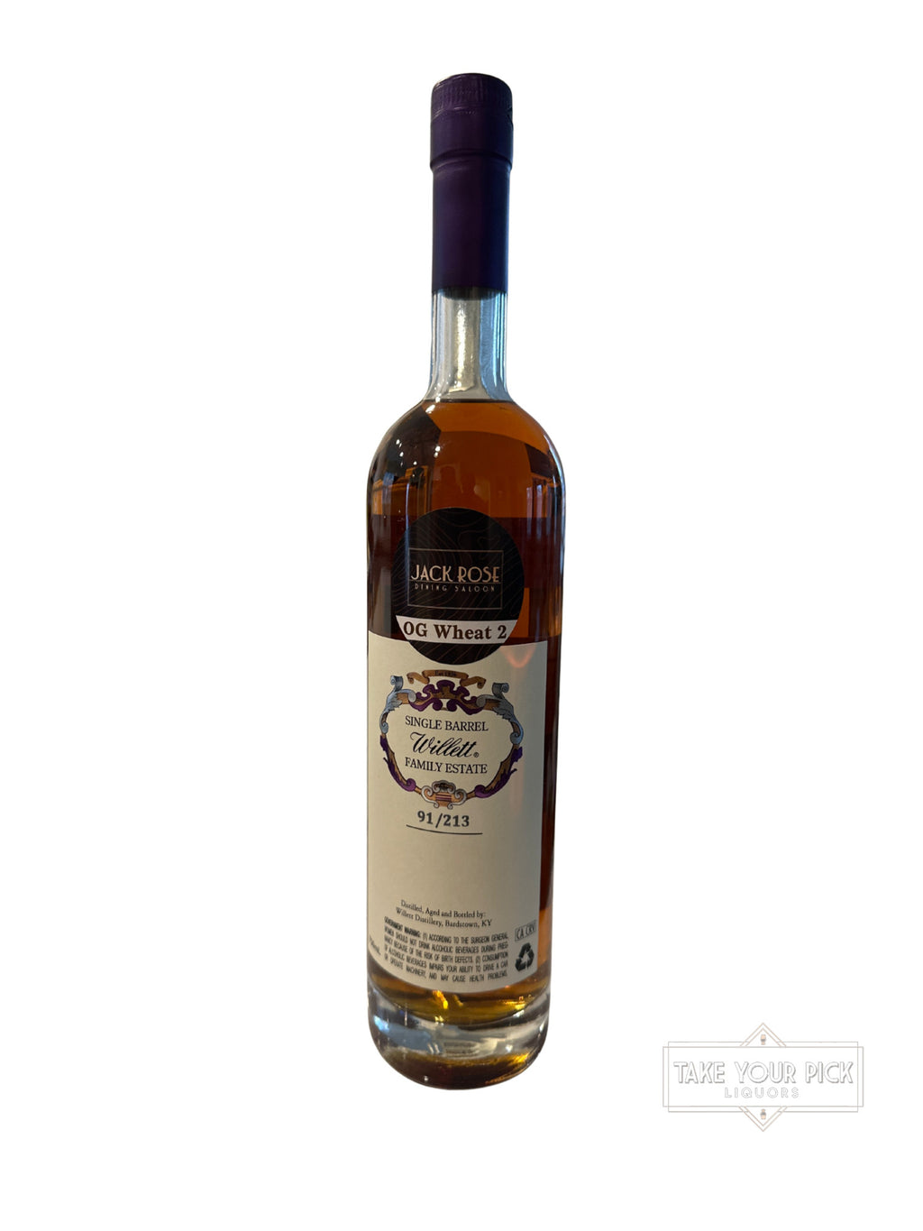 Willett Single Barrel Select 4 Year (Jack Rose-OG Wheat 2) 120.4 Proof 750ml