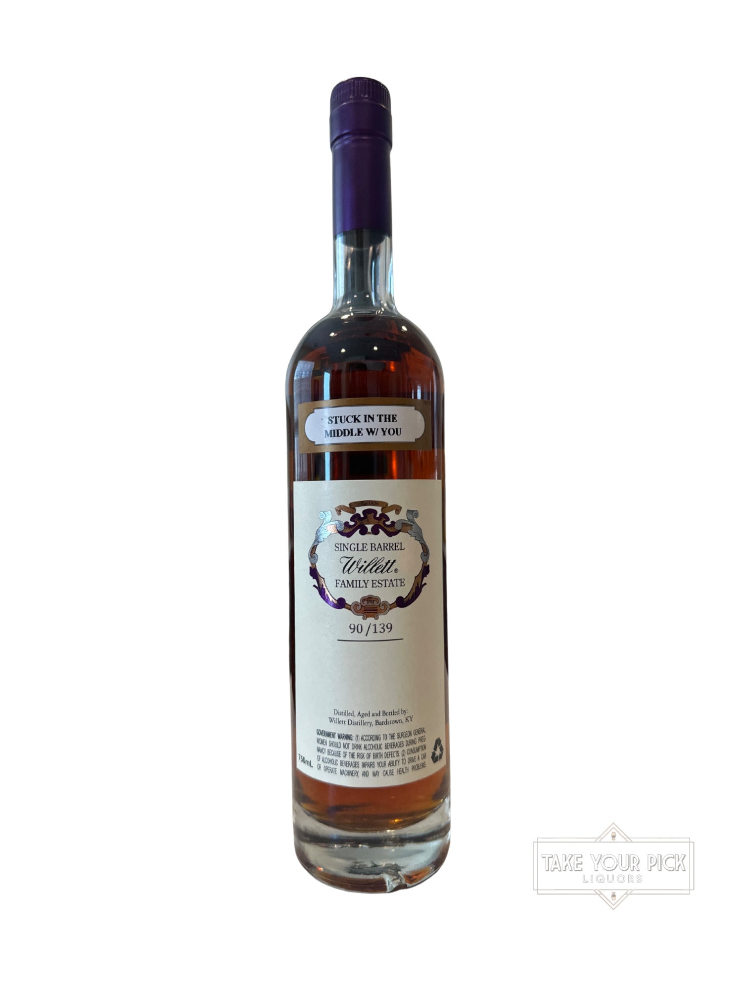 Willett Stuck In The Middle w/You Willett Family Estate Bottled Single Barrel Bourbon 122.6 Proof 750ml