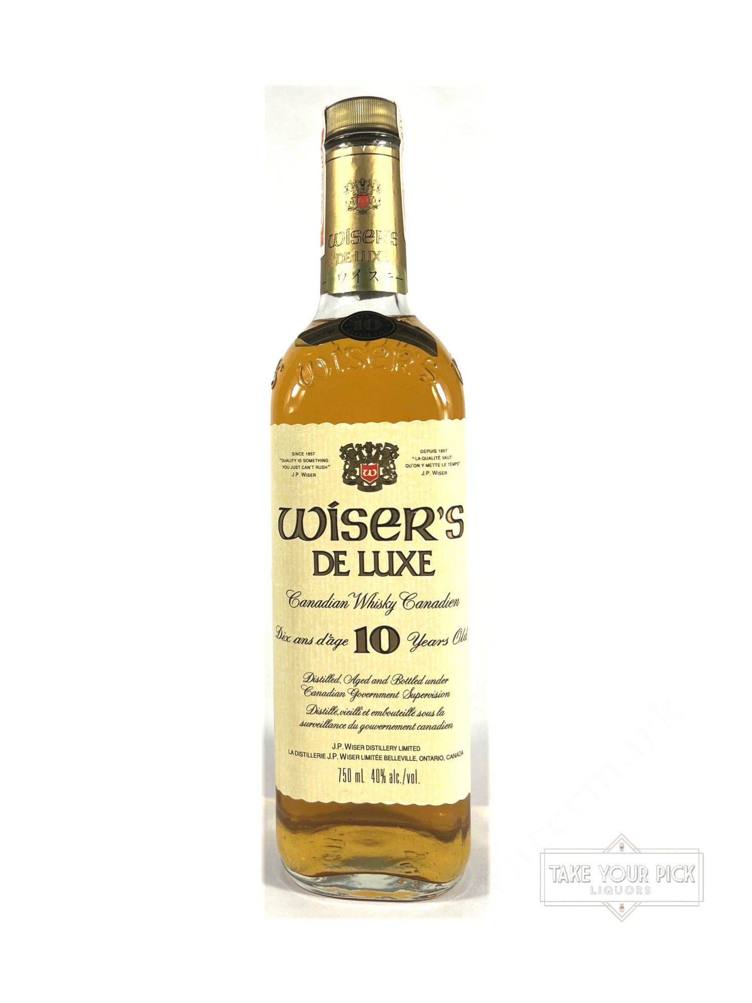 Wiser's 10-year (1980's?) - 80 Proof