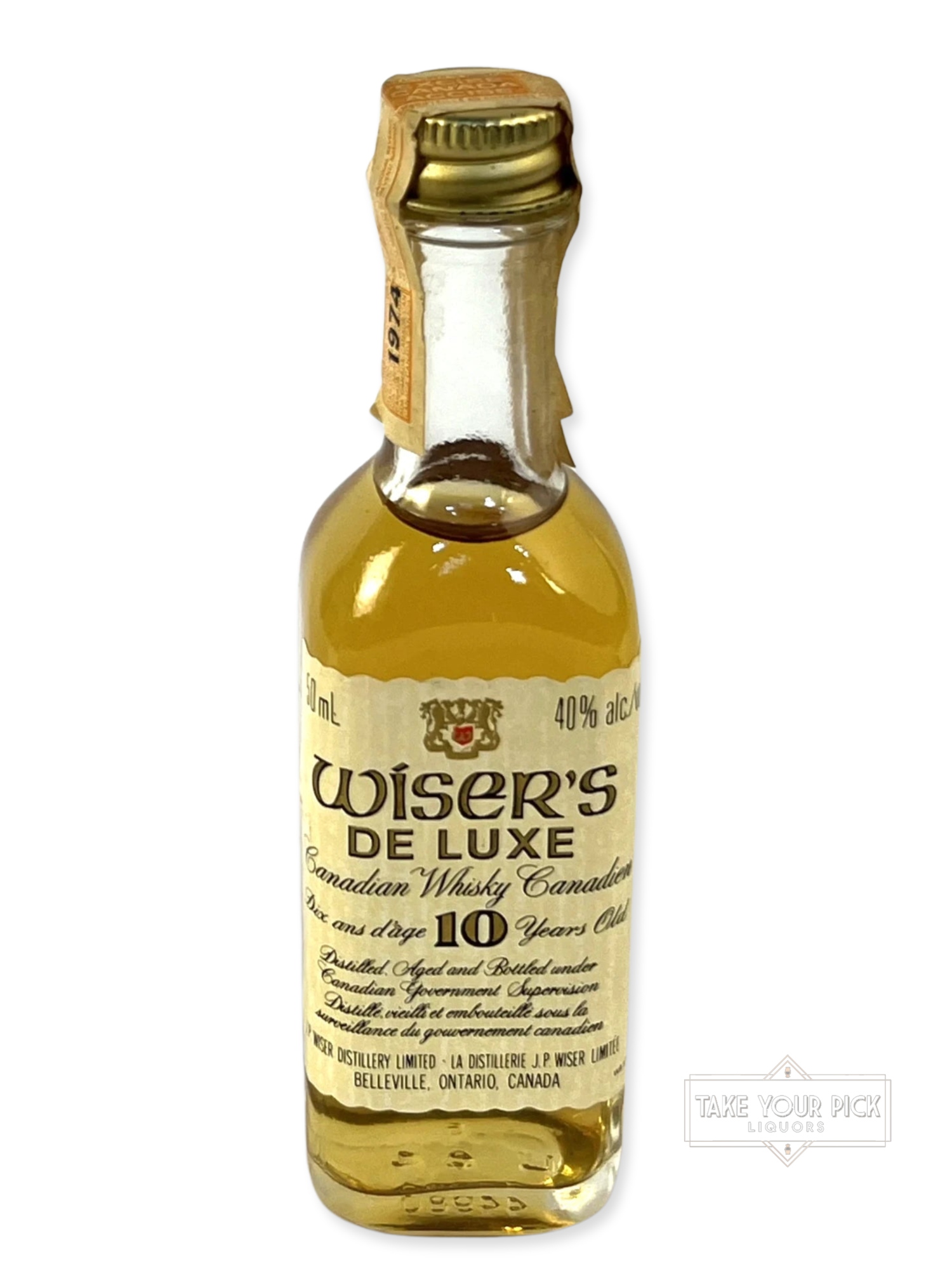 Wiser's De Luxe Canadian Whisky 1974