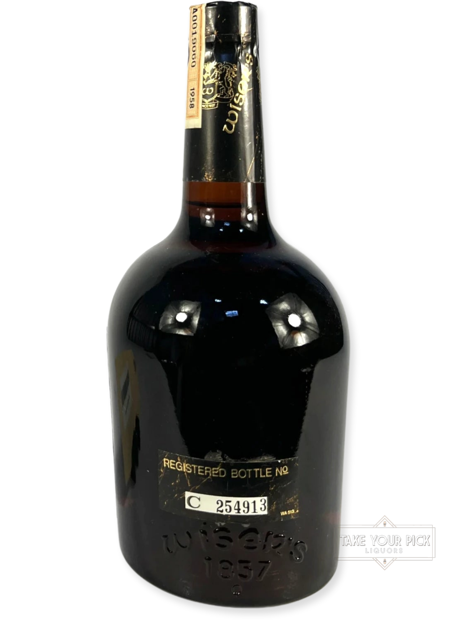 Wiser's Oldest 18-year 1978 - 80 Proof - Bottle Back