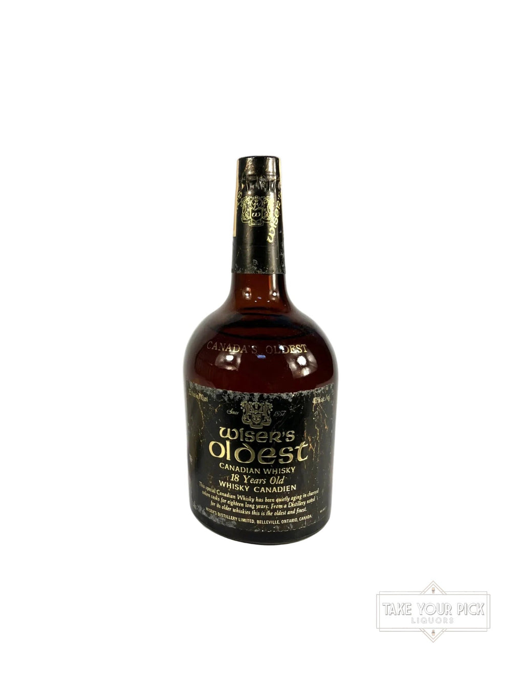 Wiser's Oldest 18-year 1979 - 80 Proof