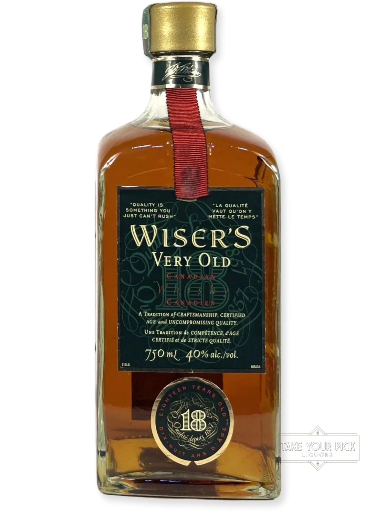 Wiser's Very Old - 80 Proof - Bottle Front