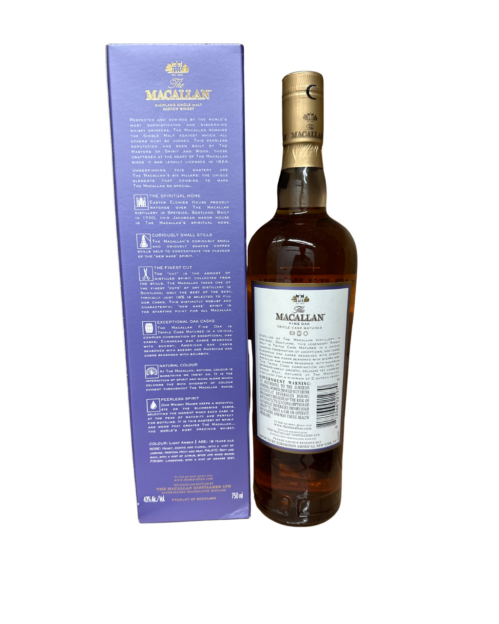 2017 The Macallan Fine Oak 18 Years Old Triple Cask Matured 86 Proof 750ml
