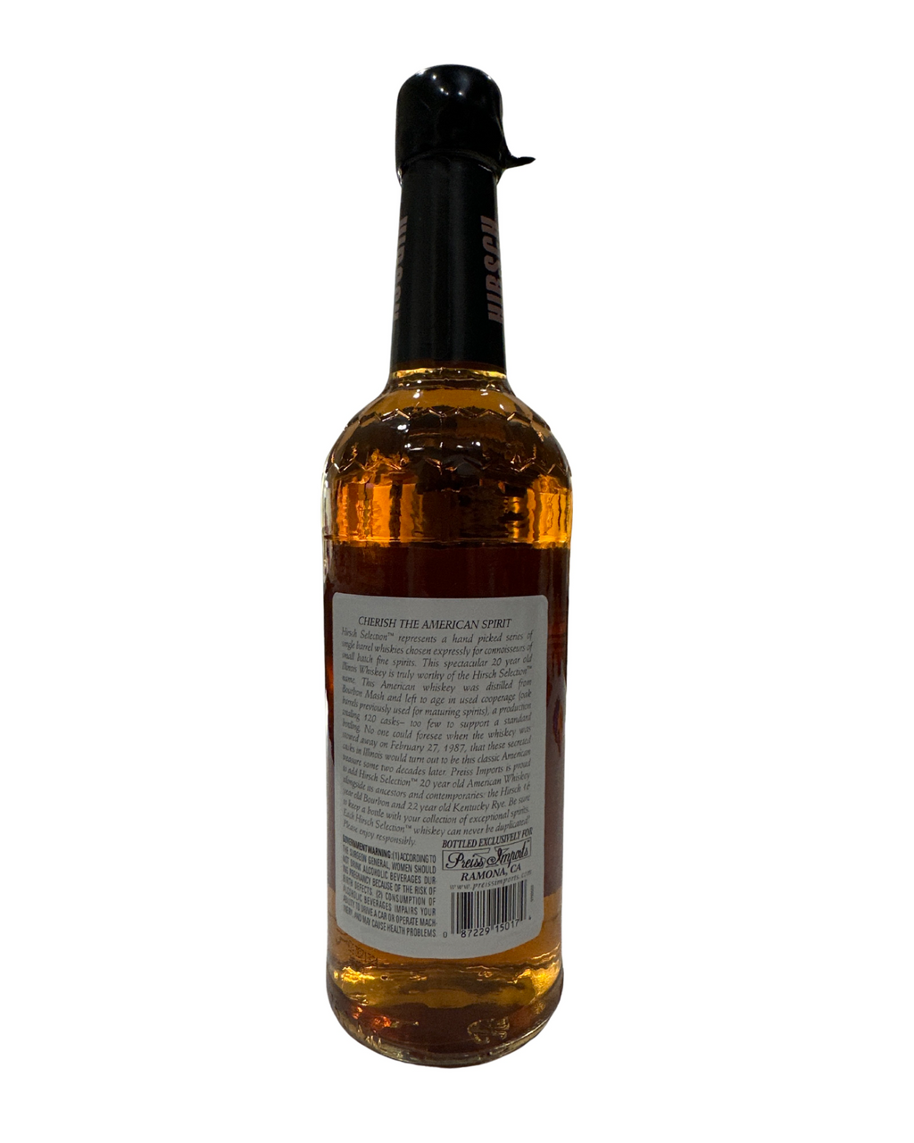 2007 Hirsch 20 Year Selection Special Reserve American Whiskey 96 Proof 750ml