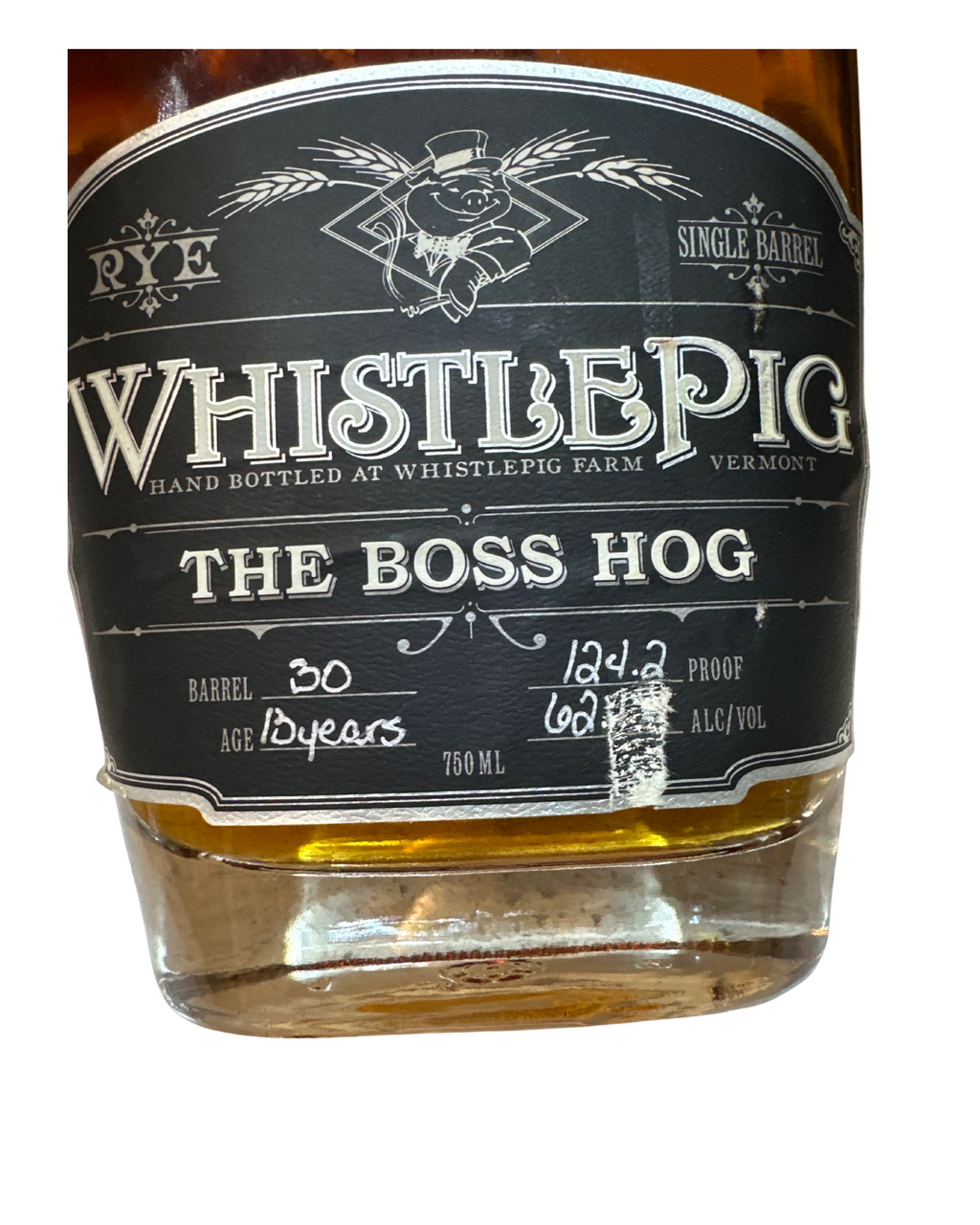 2014 WhistlePig Boss Hog Mortimer Straight Rye Whiskey 124.2 Proof 750ml
