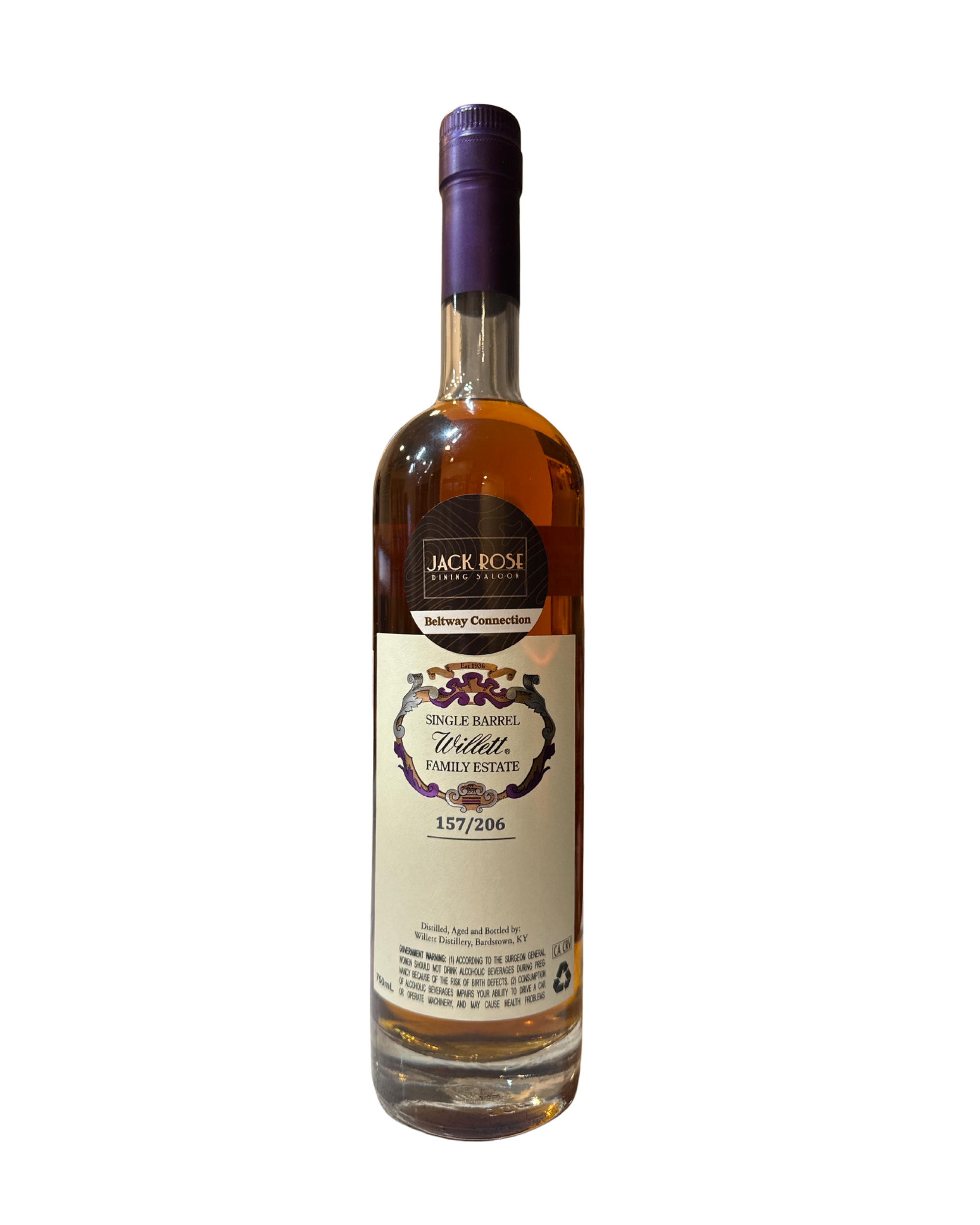2026 Willett WFE Jack Rose Dining Saloon Beltway Connection #8899 121.6 Proof 750ml