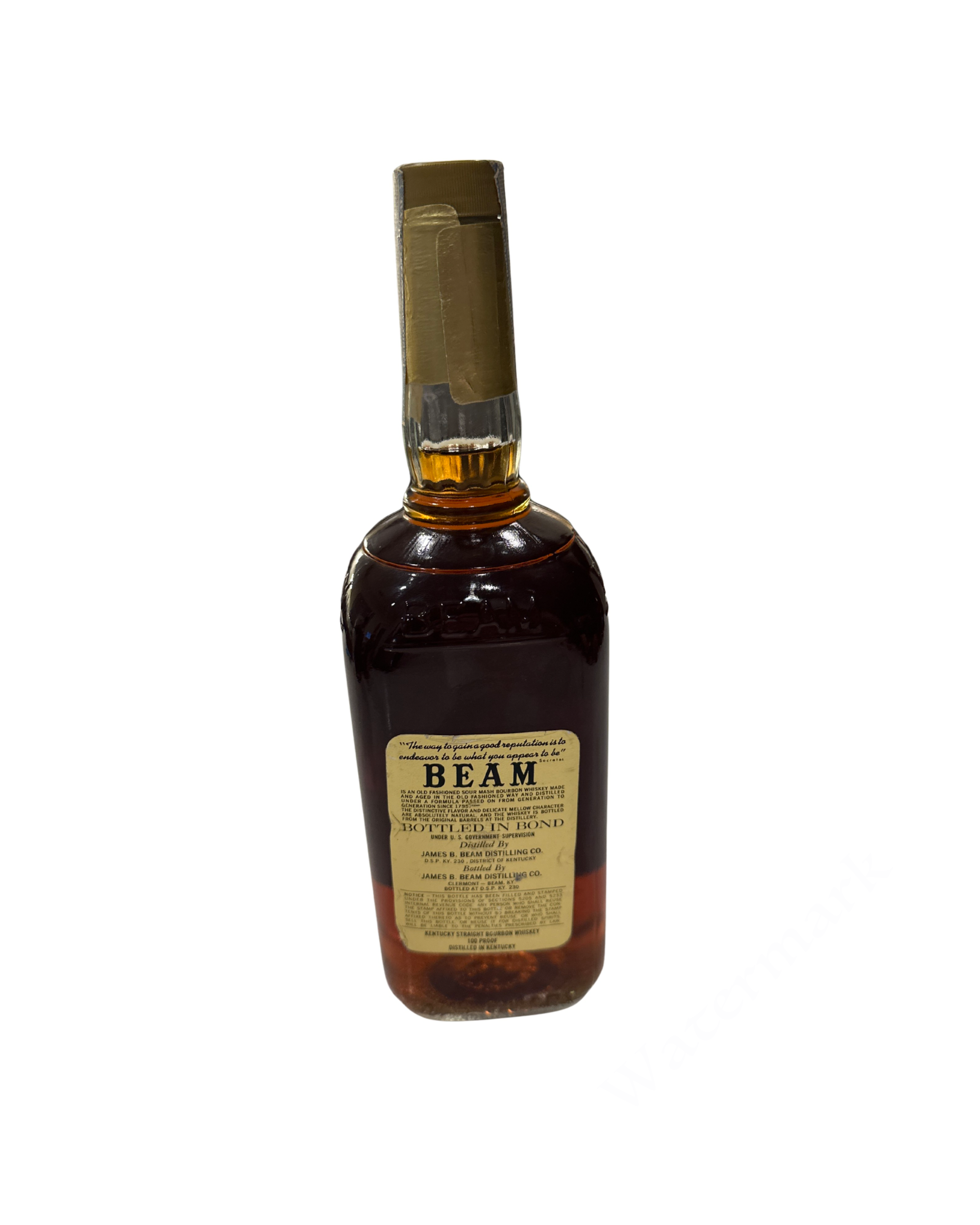 1975 James B. Beam Distilling Co. Bonded Beam Kentucky Straight Bourbon Whiskey 100 Proof 4/5th Quart