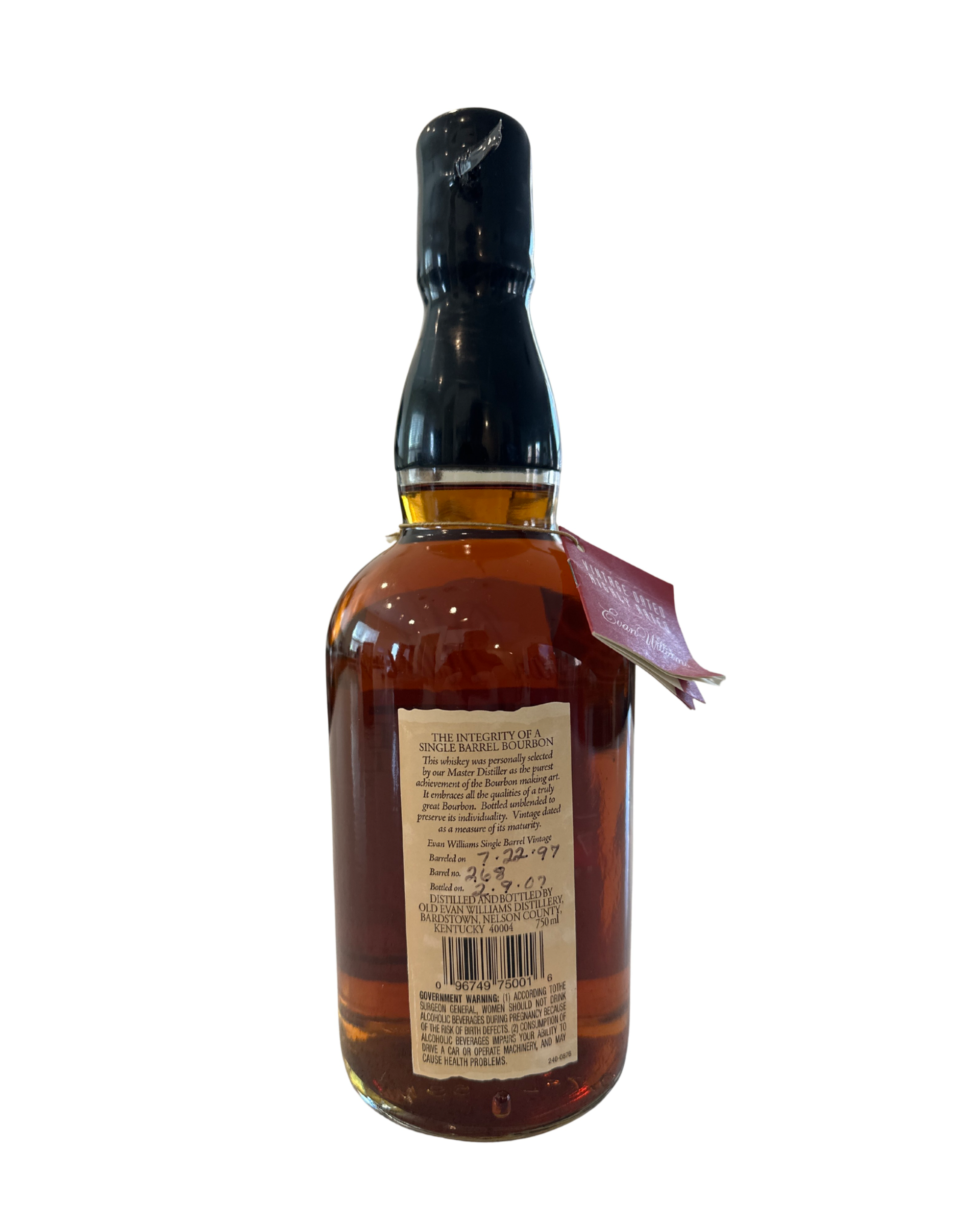 2007 Evan Williams Single Barrel Put In Oak 1997 86.6 Proof 750ml