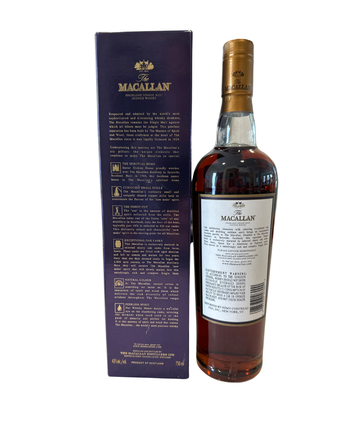 2012 The Macallan 18 Year Sherry Single Malt Scotch Whisky 86 Proof 750ml