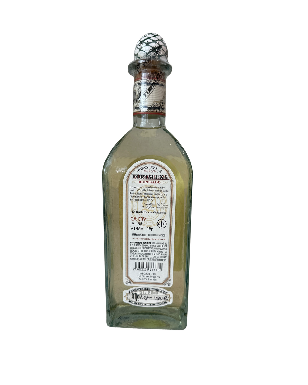 Fortaleza Tequila Reposado 80 Proof 80 Proof 750ml (Batch 154)