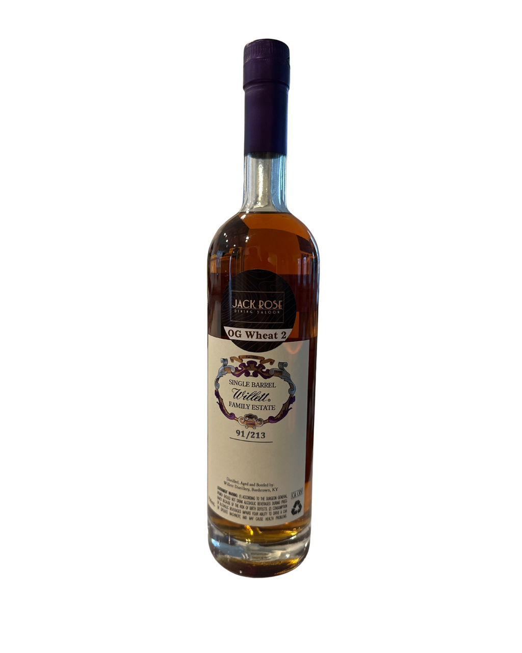 Willett WFE Jack Rose Dining Saloon OG Wheat 2 #9830 120.4 Proof 750ml