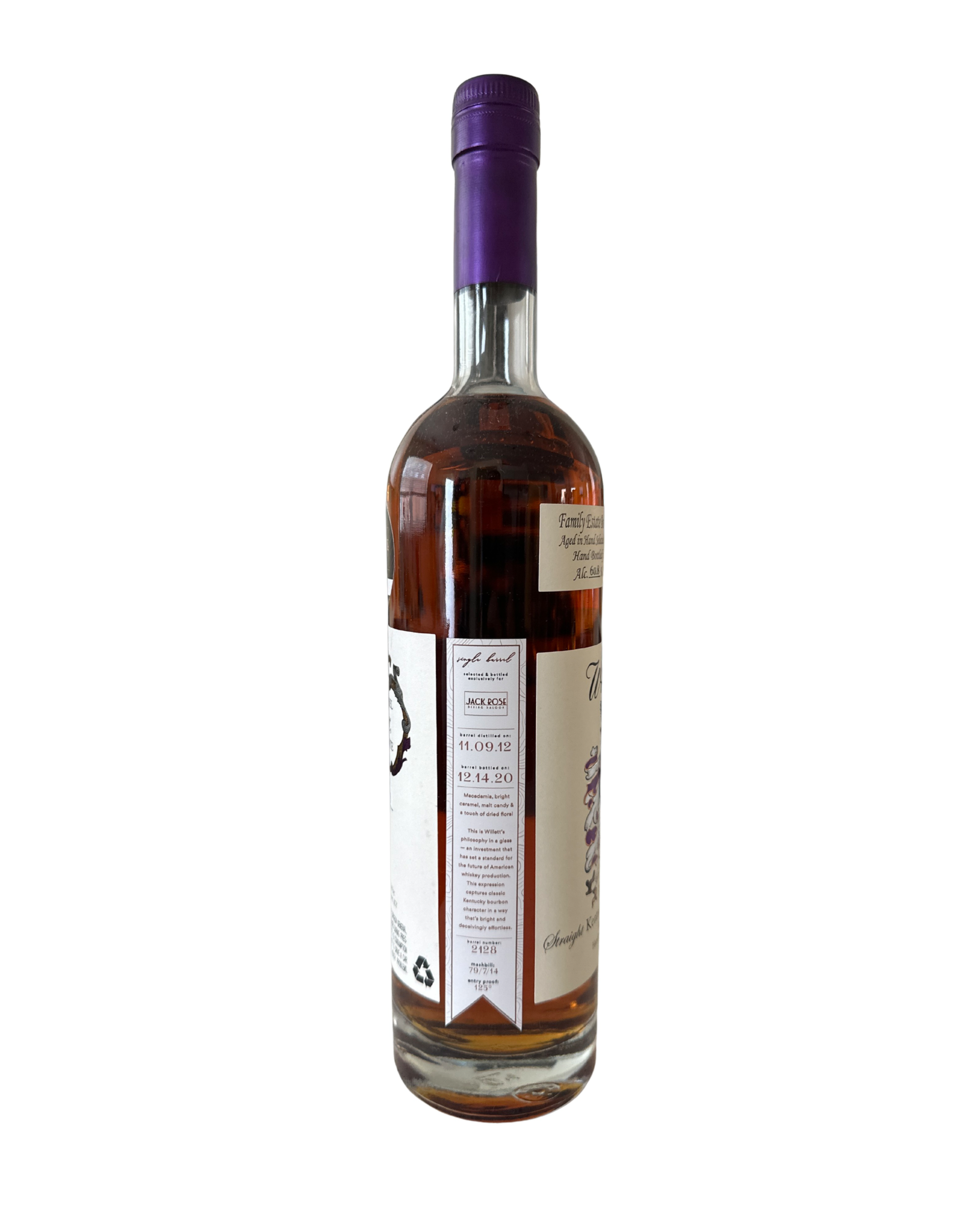 2020 Willett Drip Jack Rose Dining Saloon Family Estate Bottled Single Barrel Bourbon 121.6 Proof 750ml