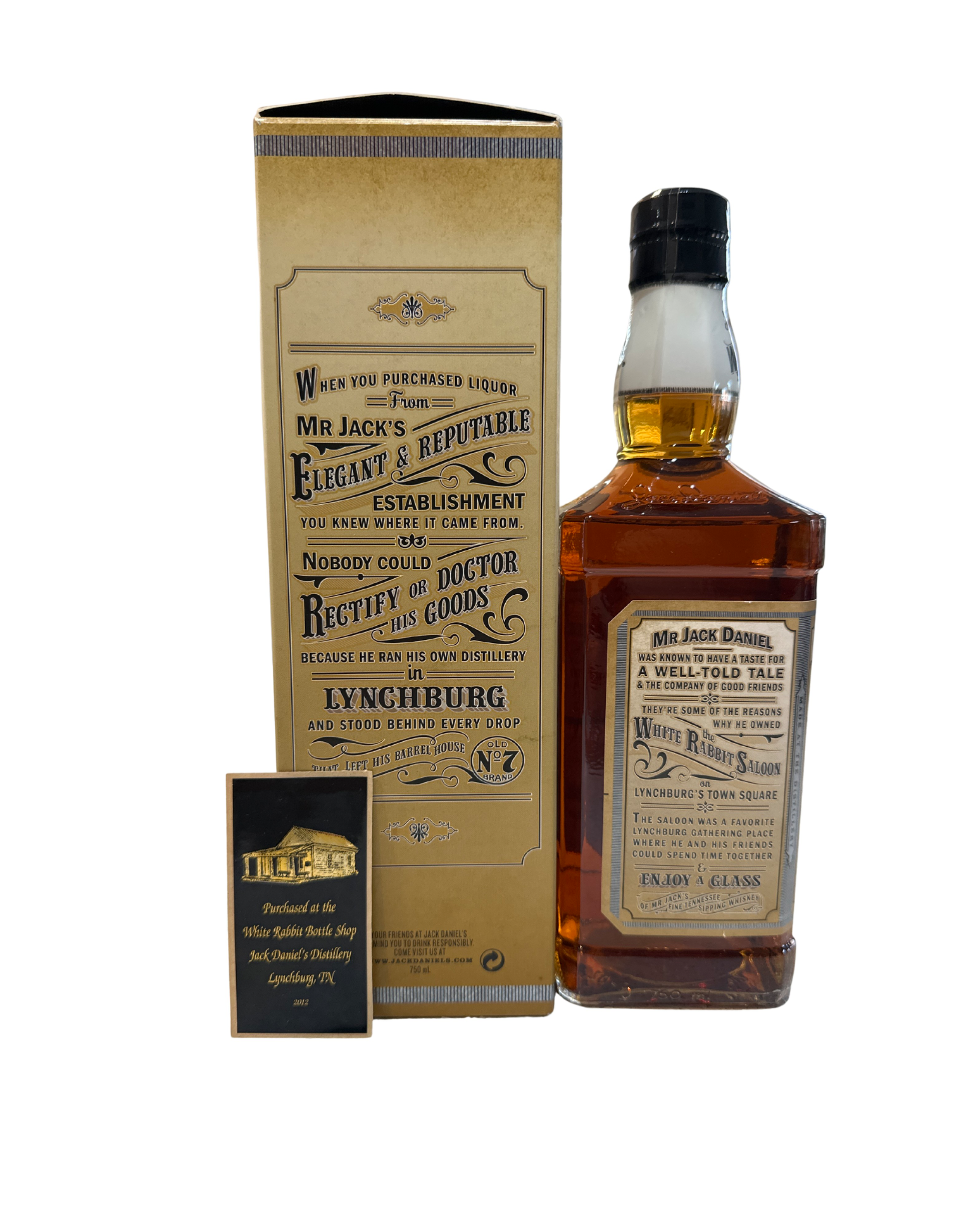 2012 Jack Daniel Signed Distillery Release 120th Anniversary of the White Rabbit Saloon 86 Proof 750ml