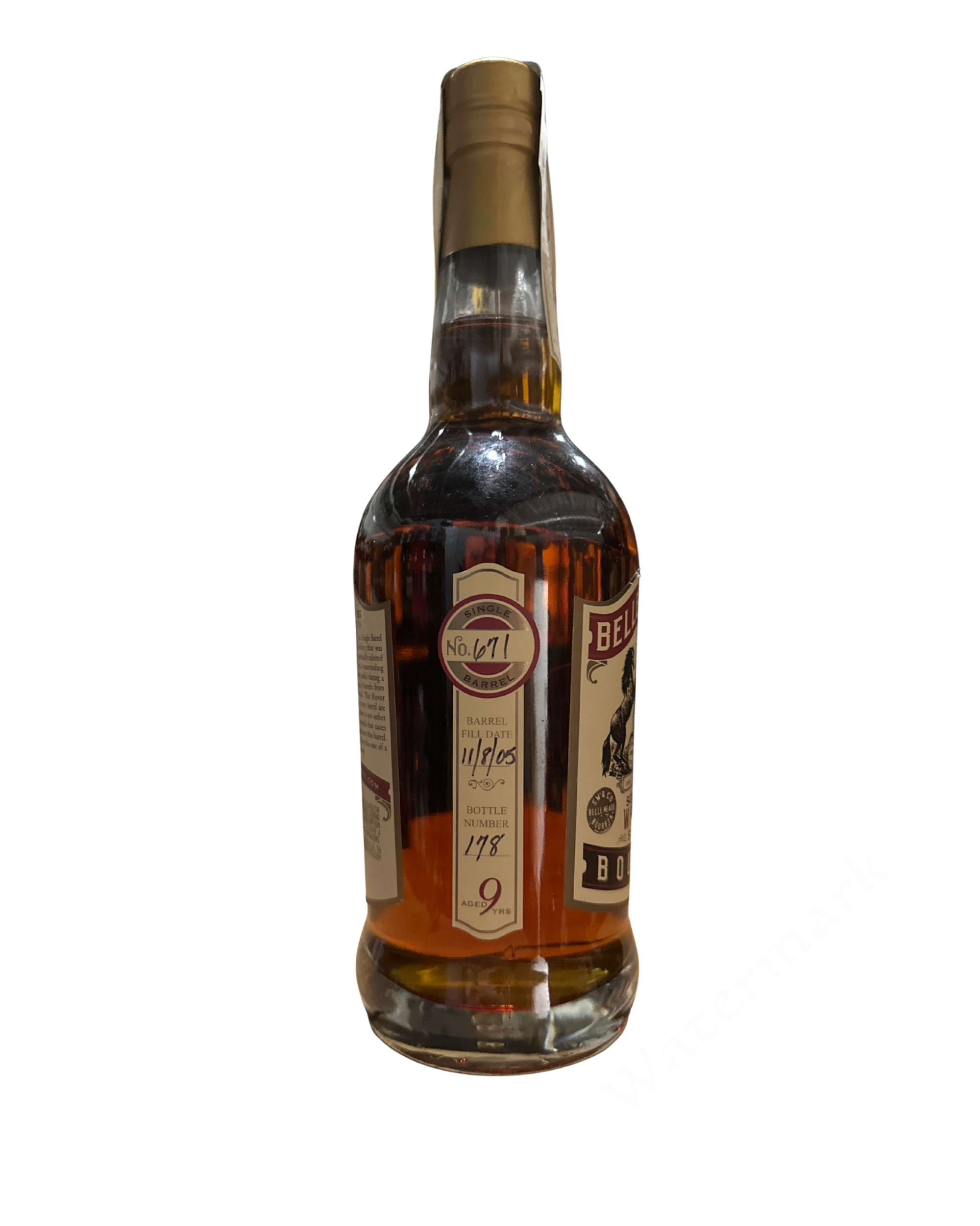 2014 Belle Meade Sour Mash Straight Bourbon Whiskey Single Barrel 9 109.1 Proof