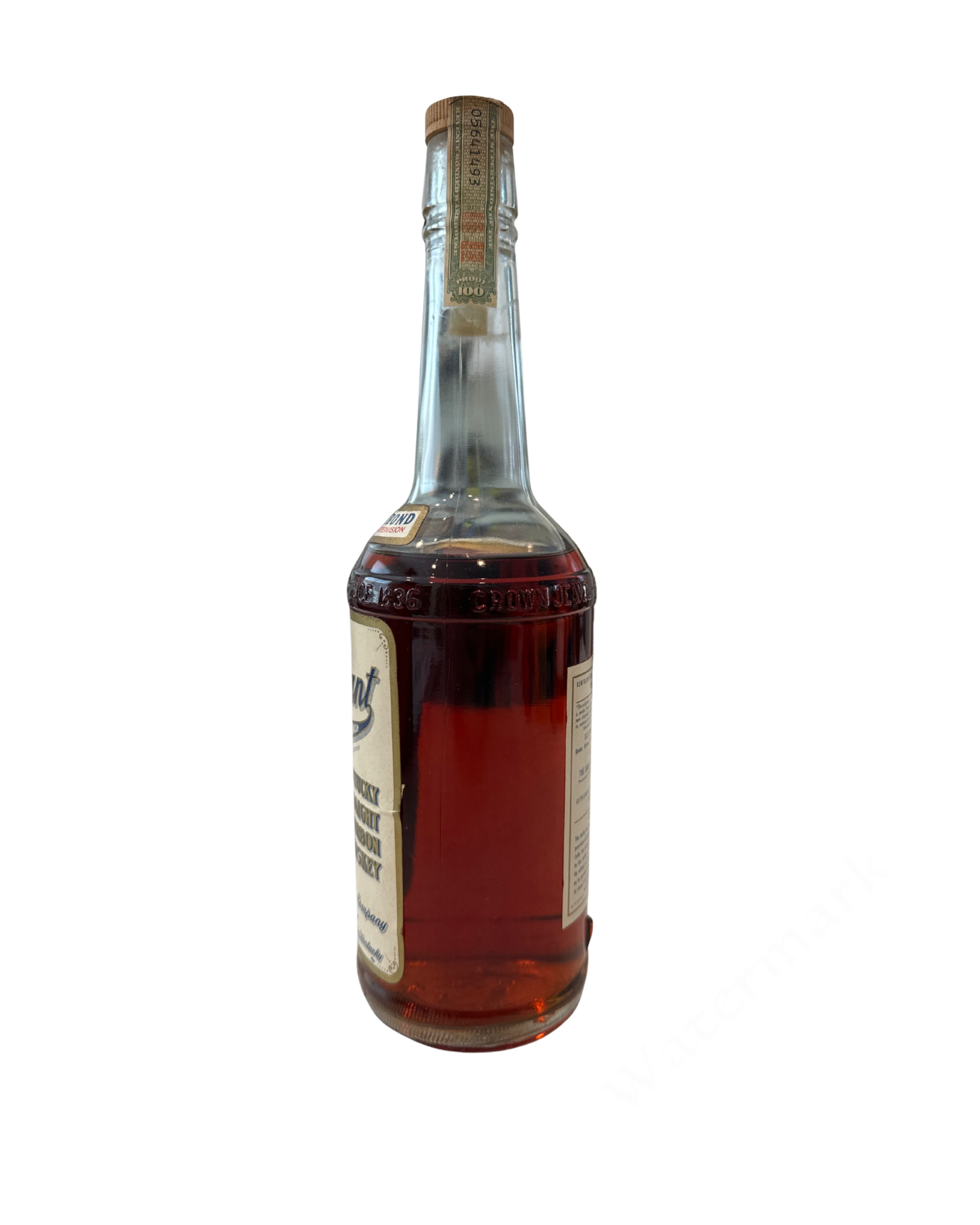 1965 J.W. Dant Gethsemane Distillery Kentucky Straight Bourbon Whiskey 100 Proof 4/5th Quart
