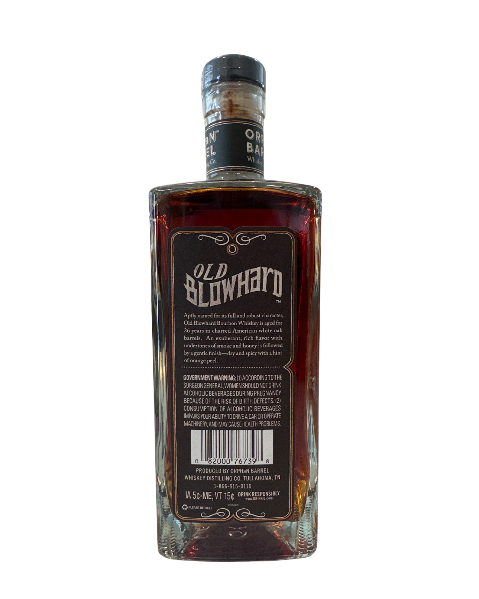 Orphan Barrel Whiskey Distilling Co. Old Blowhard Kentucky Bourbon Whiskey 90.7 Proof