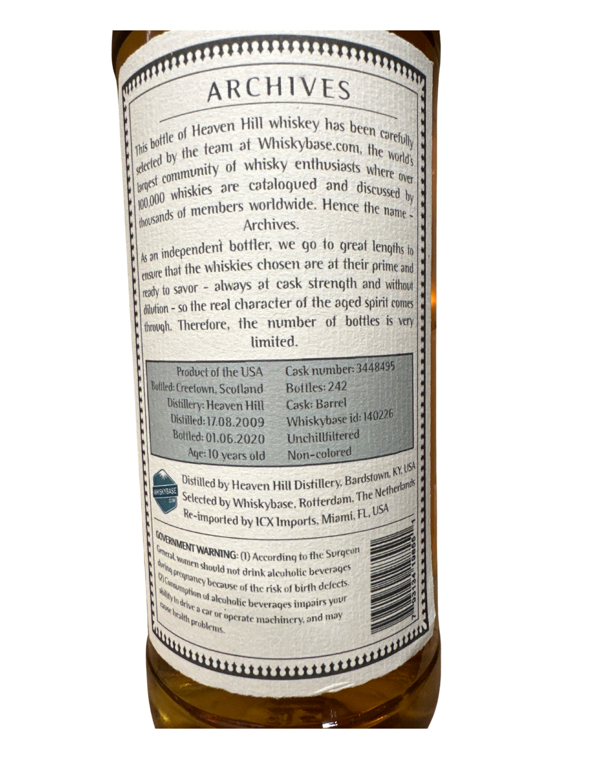 2020 Heaven Hill Distillery Archives American Whiskey 130.6 Proof 750ml