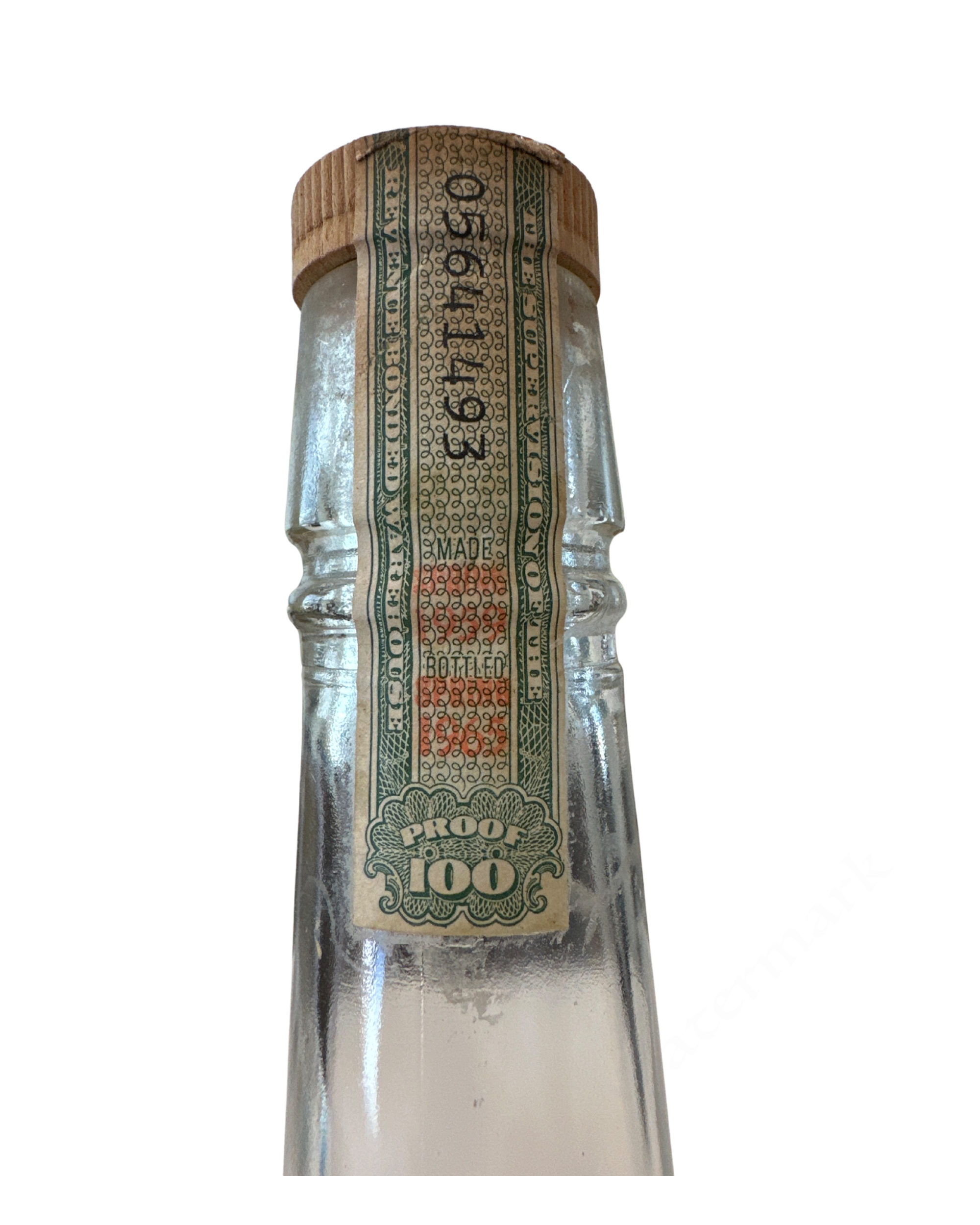 1965 J.W. Dant Gethsemane Distillery Kentucky Straight Bourbon Whiskey 100 Proof 4/5th Quart