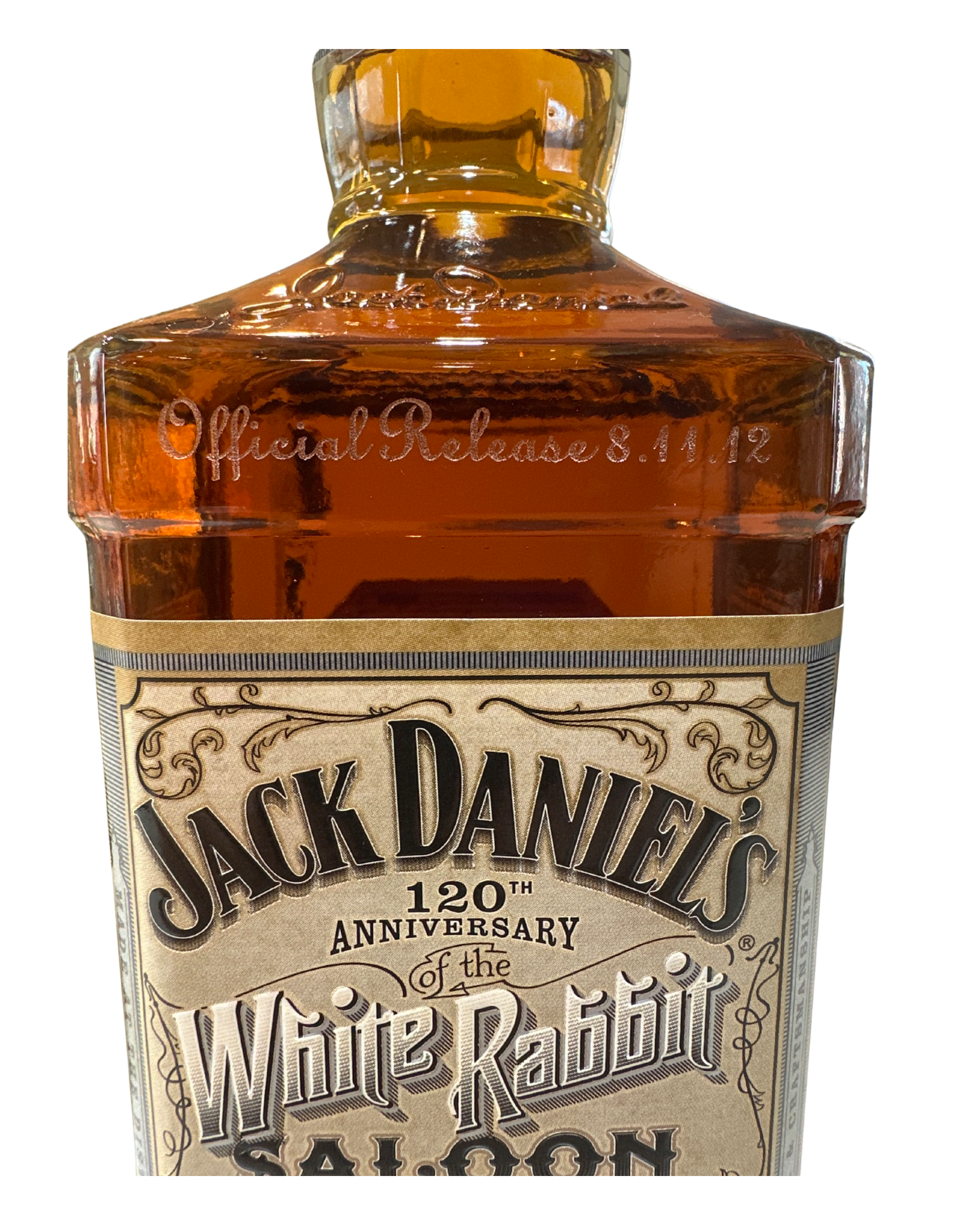 2012 Jack Daniel Signed Distillery Release 120th Anniversary of the White Rabbit Saloon 86 Proof 750ml