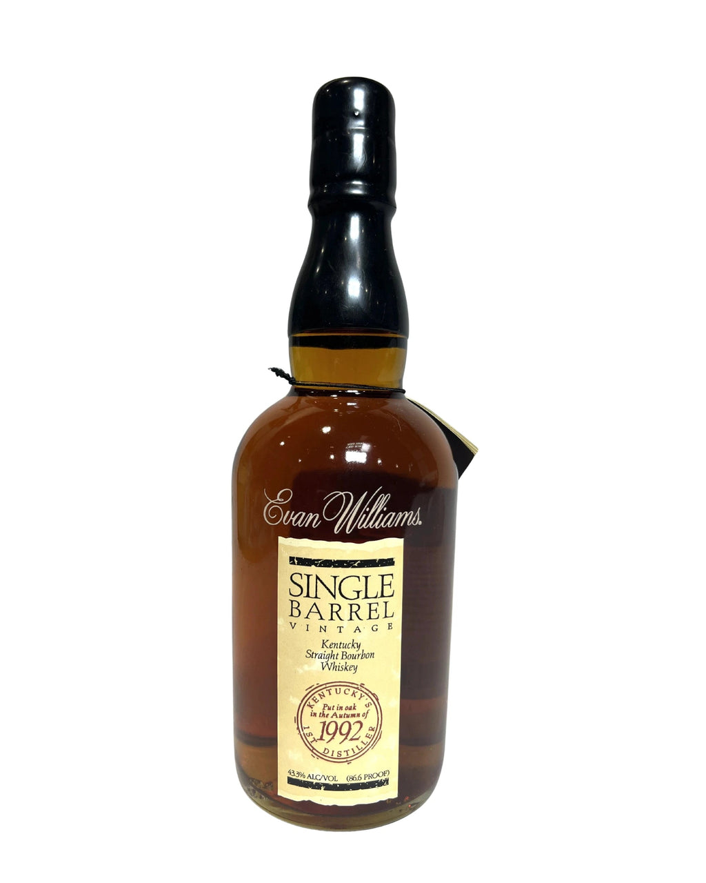 Evan Williams Single Barrel 1992 (pre-fire Heaven Hill) 86.6 Proof 750ml
