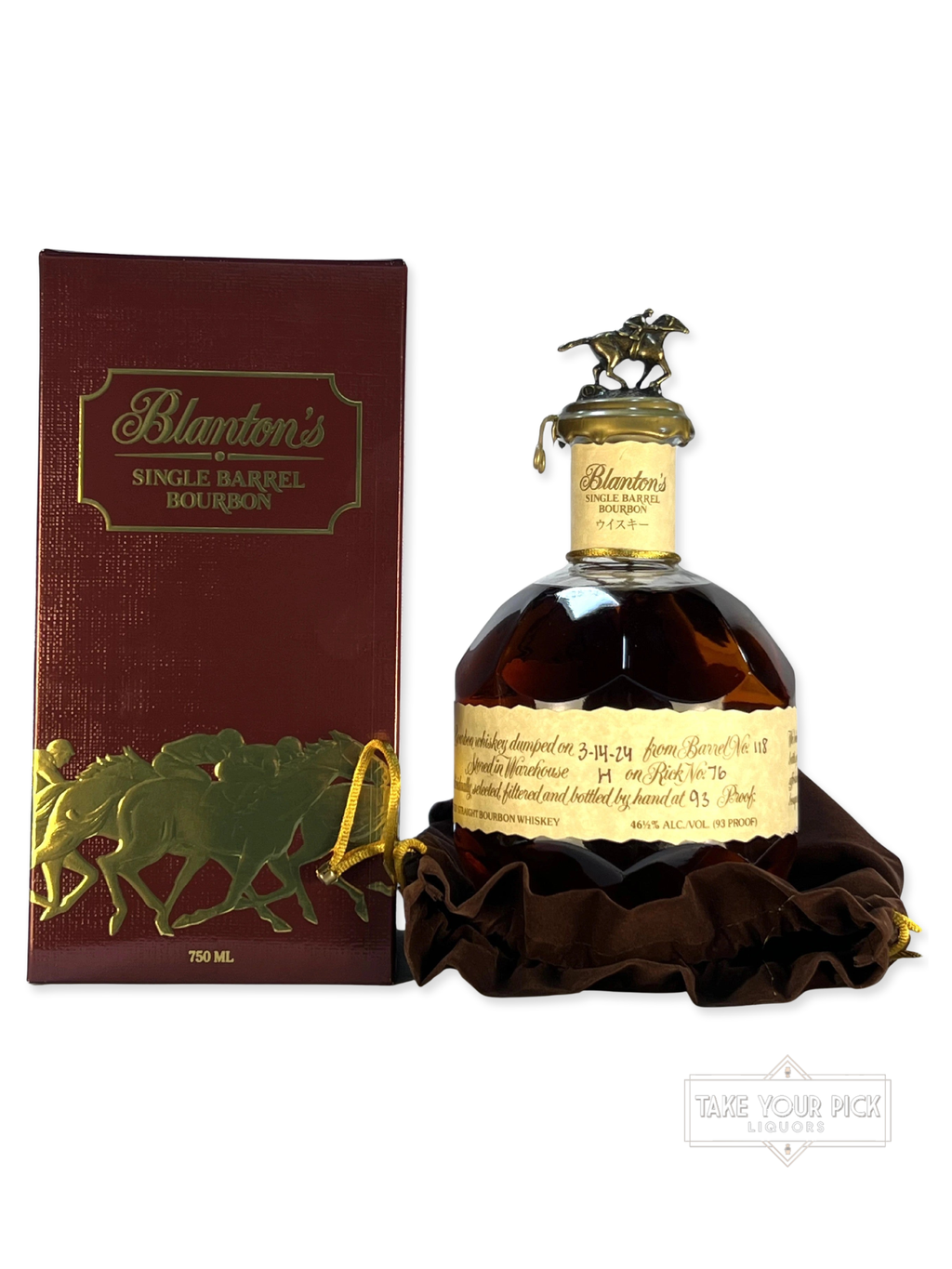 Blanton's Takara Red Single Barrel 750ml Damaged Wax