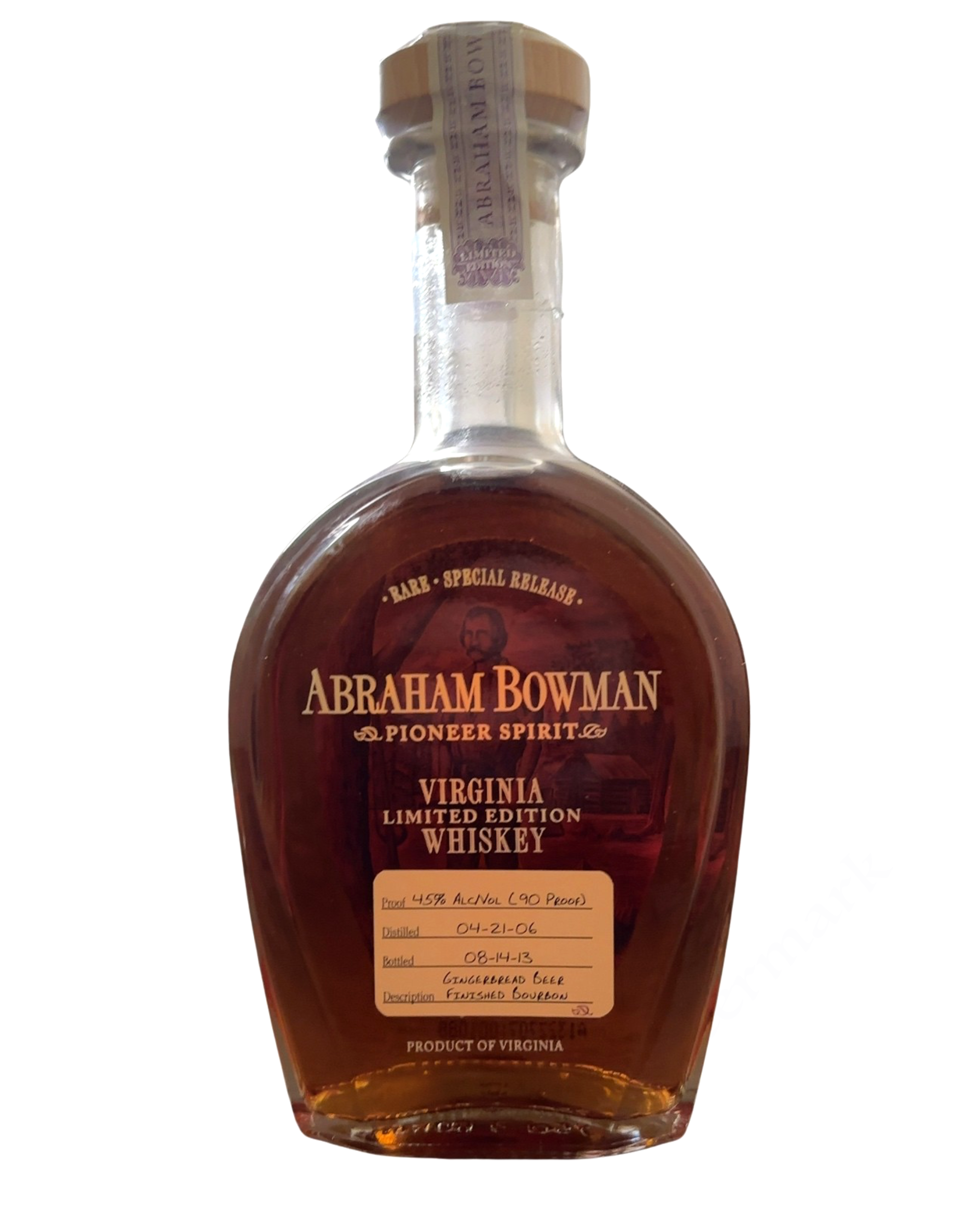 Abraham Bowman VIRGINIA LIMITED EDITION WHISKEY 90 Proof