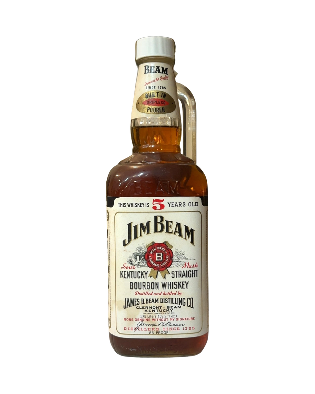 1978 James B. Beam Distilling Co. Jim Beam Kentucky Straight Bourbon Whiskey 86 Proof 1750ml
