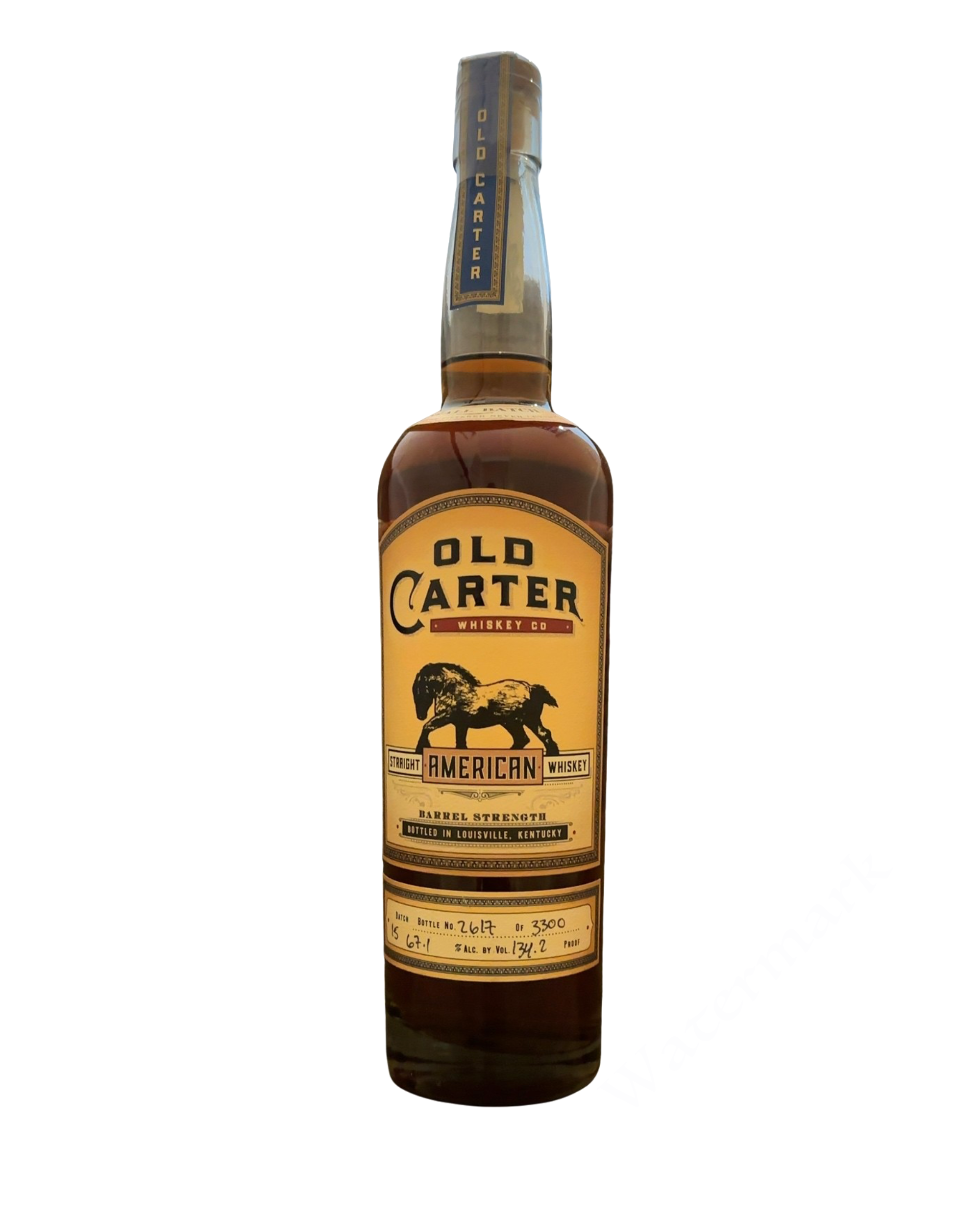 Old Carter Whiskey Co. Old Carter Straight American Whiskey Barrel Strength 134.2 Proof