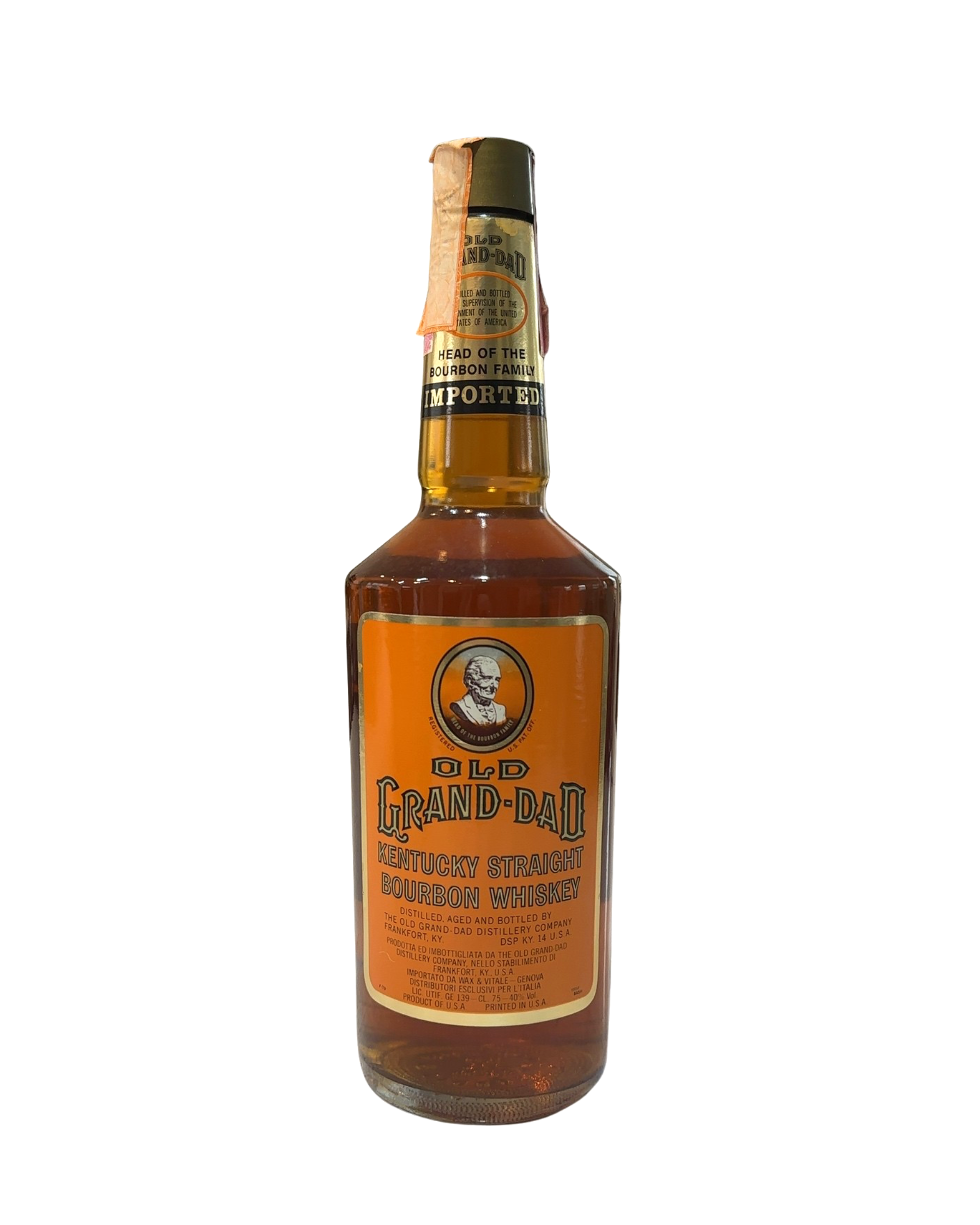 1977 Old Grand-Dad Kentucky Straight Bourbon Whiskey 80 Proof 750ml