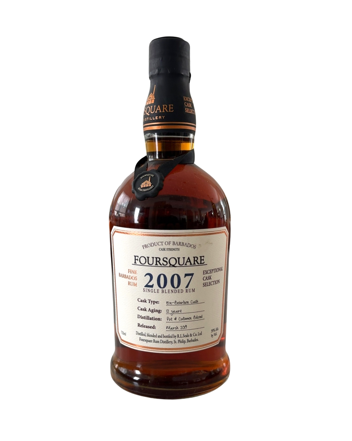 2019 Foursquare Rum Cask Strength 118 Proof 750ml
