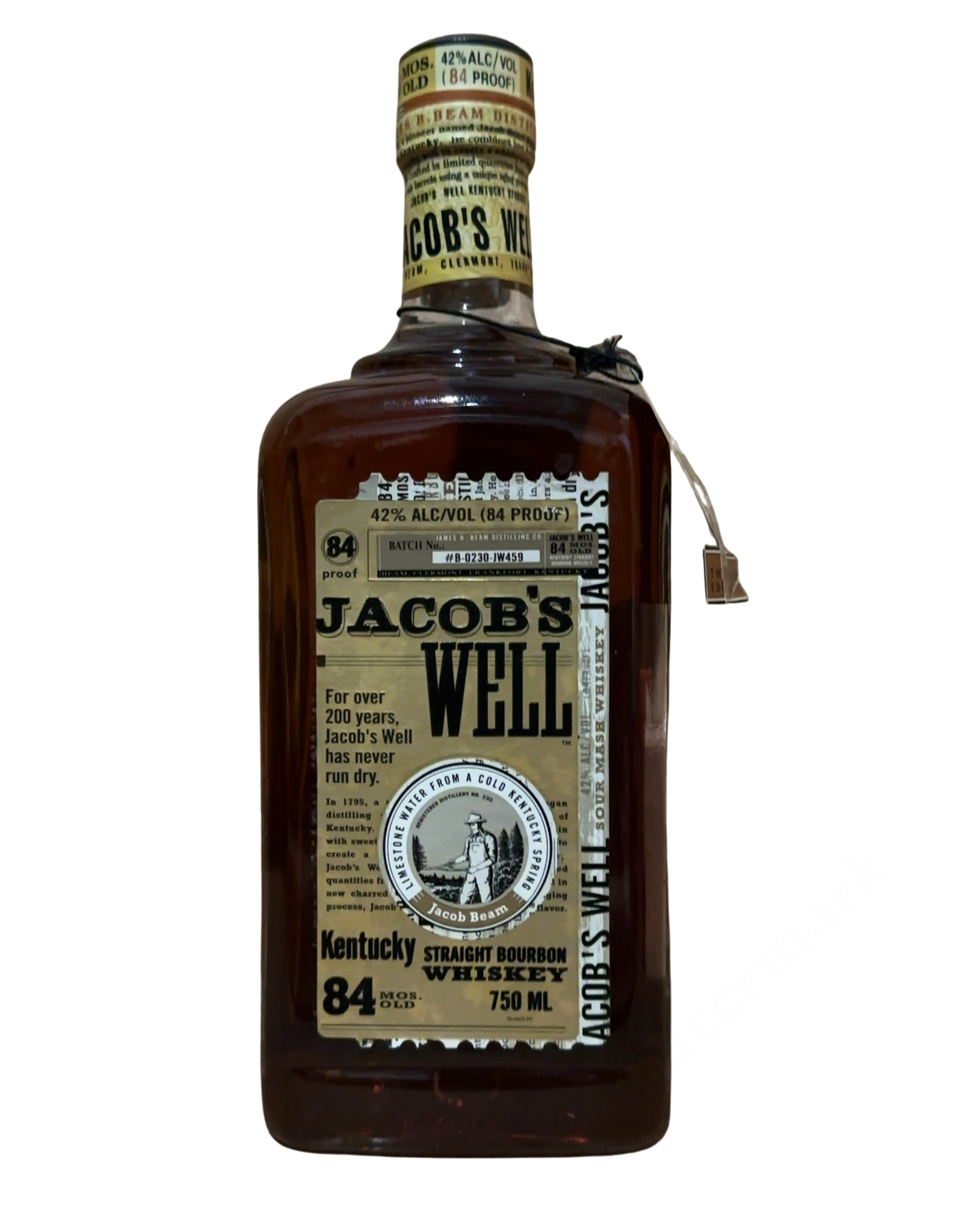 James B. Beam Distilling Co. Jacob's Well Kentucky Straight Bourbon Whiskey 84 Proof
