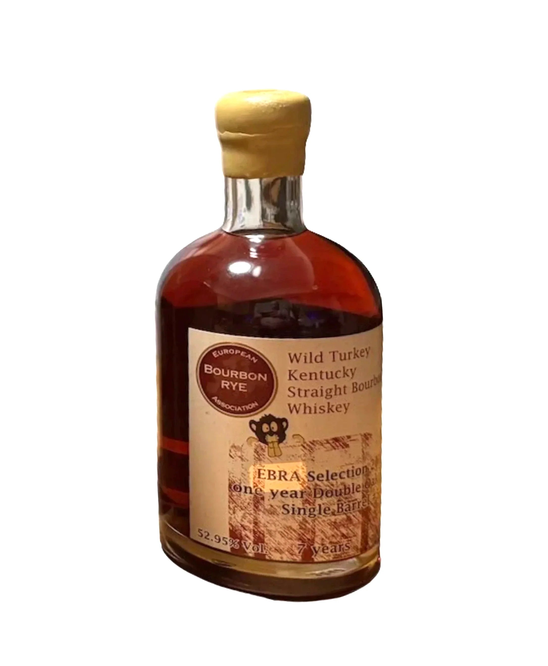2009 Wild Turkey Kentucky Straight Bourbon Whiskey EBRA Selection One Year Double Oak Single Barrel 105.9 Proof 750ml