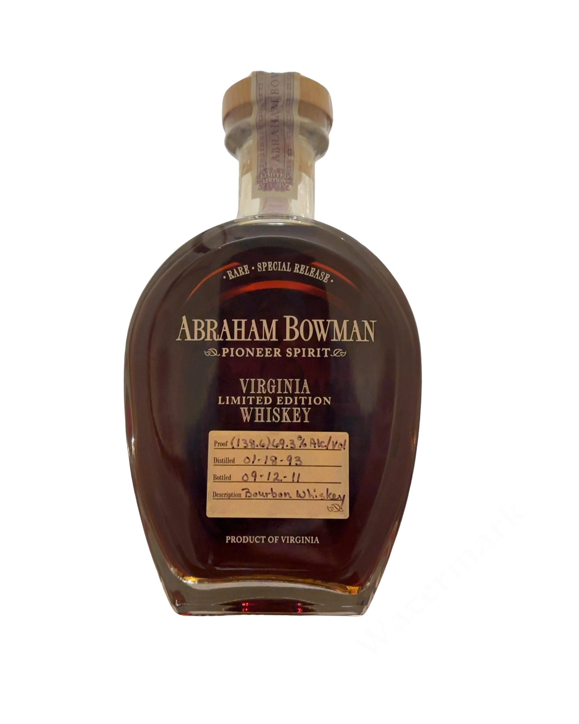 Abraham Bowman Virginia Limited Edition Whiskey 138.6 Proof