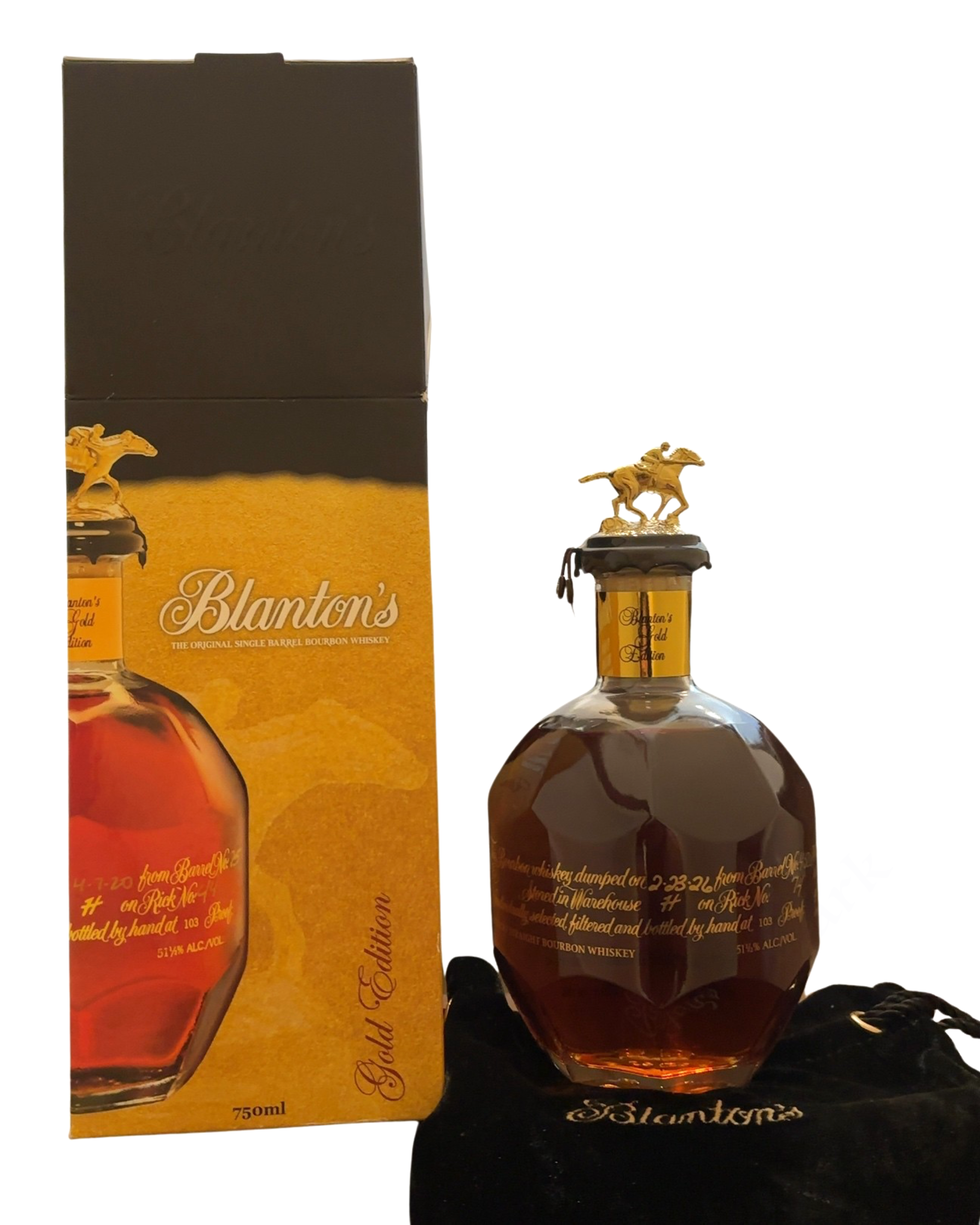 Blanton's The Original Single Barrel Bourbon Whiskey Gold Edition 103 Proof