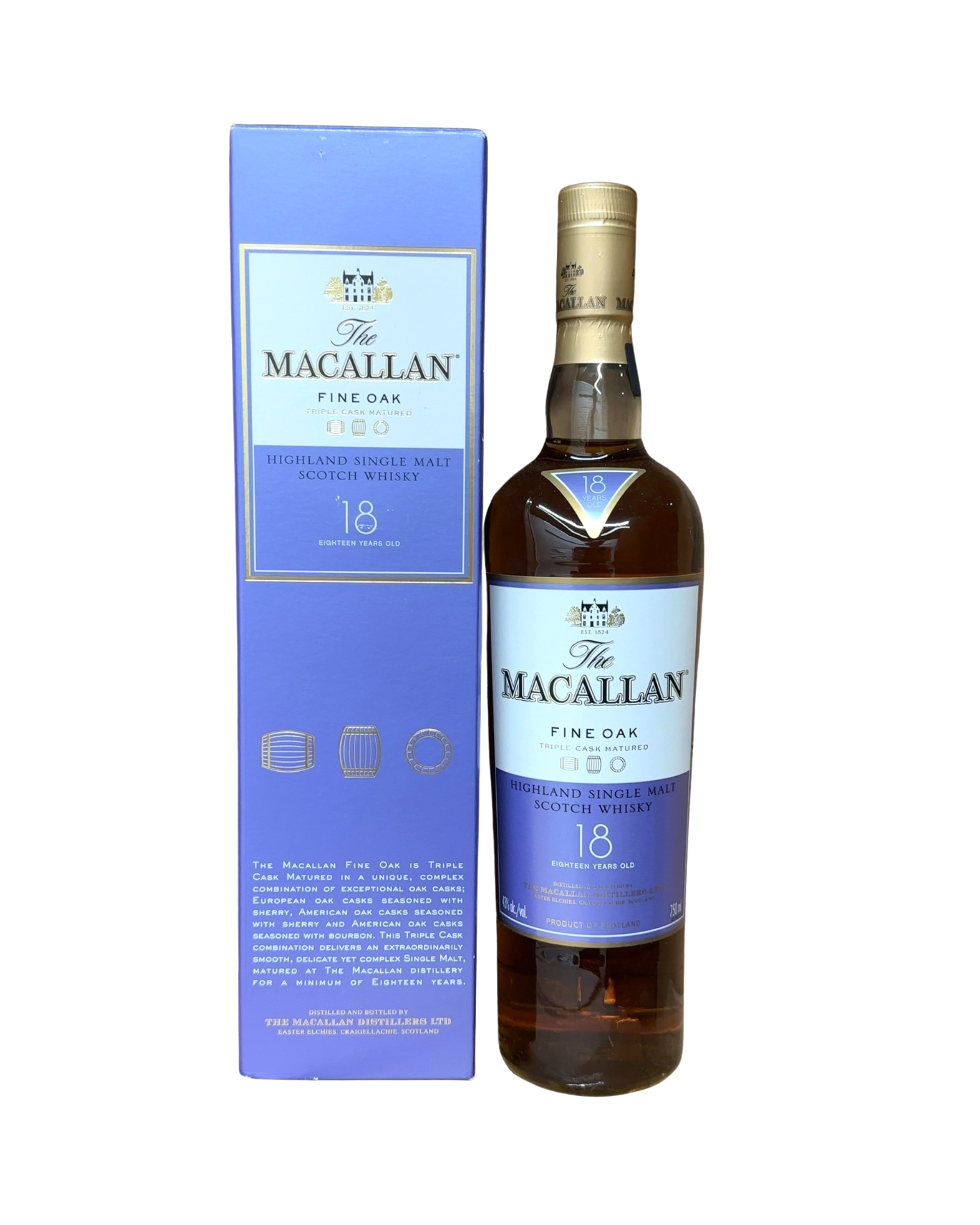 2017 The Macallan Fine Oak 18 Years Old Triple Cask Matured 86 Proof 750ml